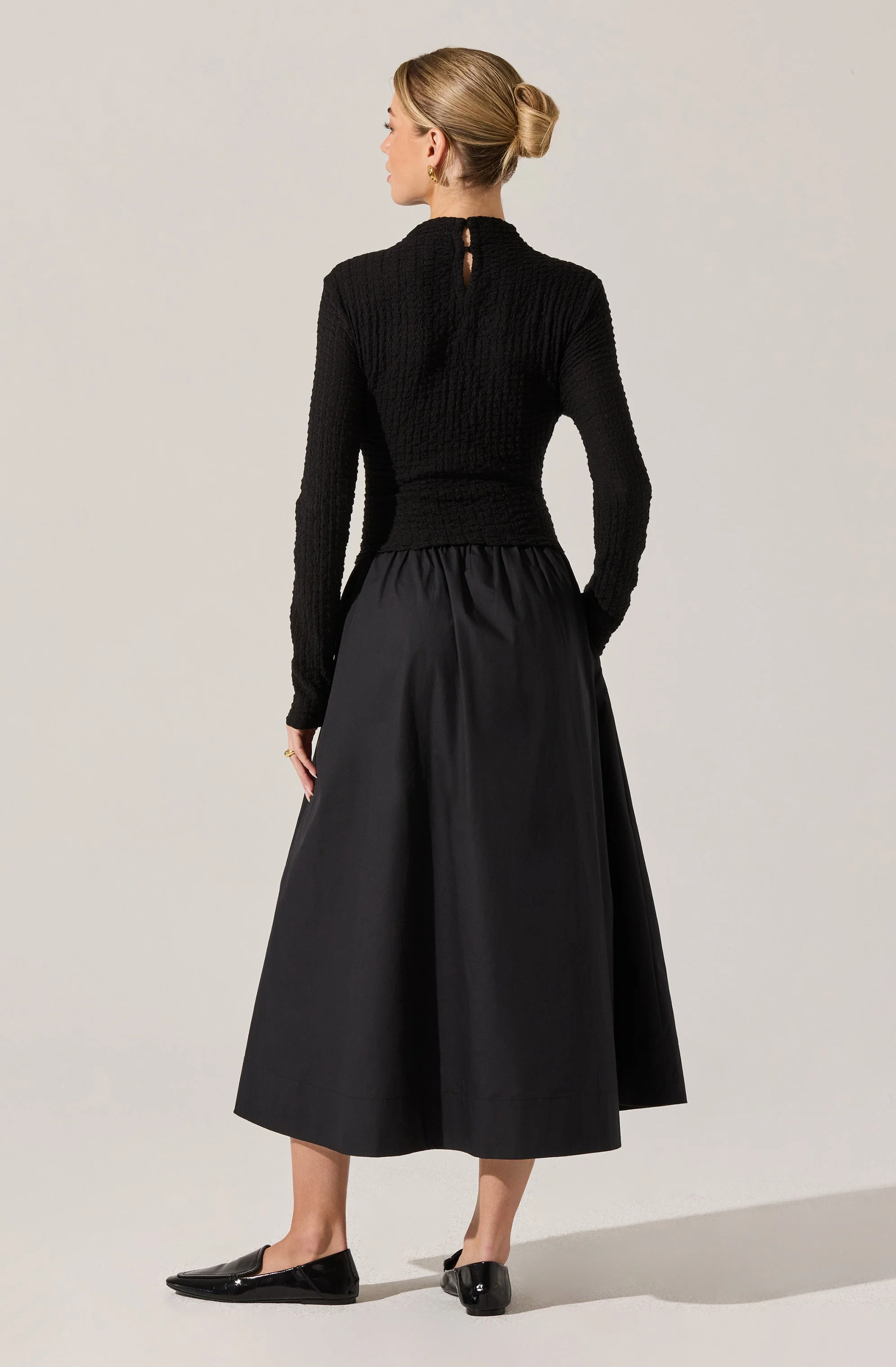 Kearney Mixed Media Midi Dress