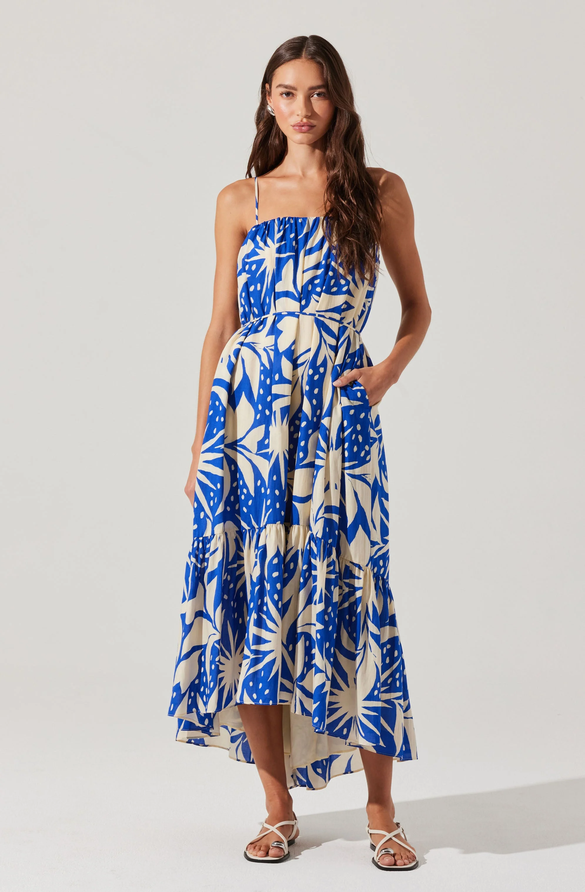 Sarina Linen-Blend Maxi Dress