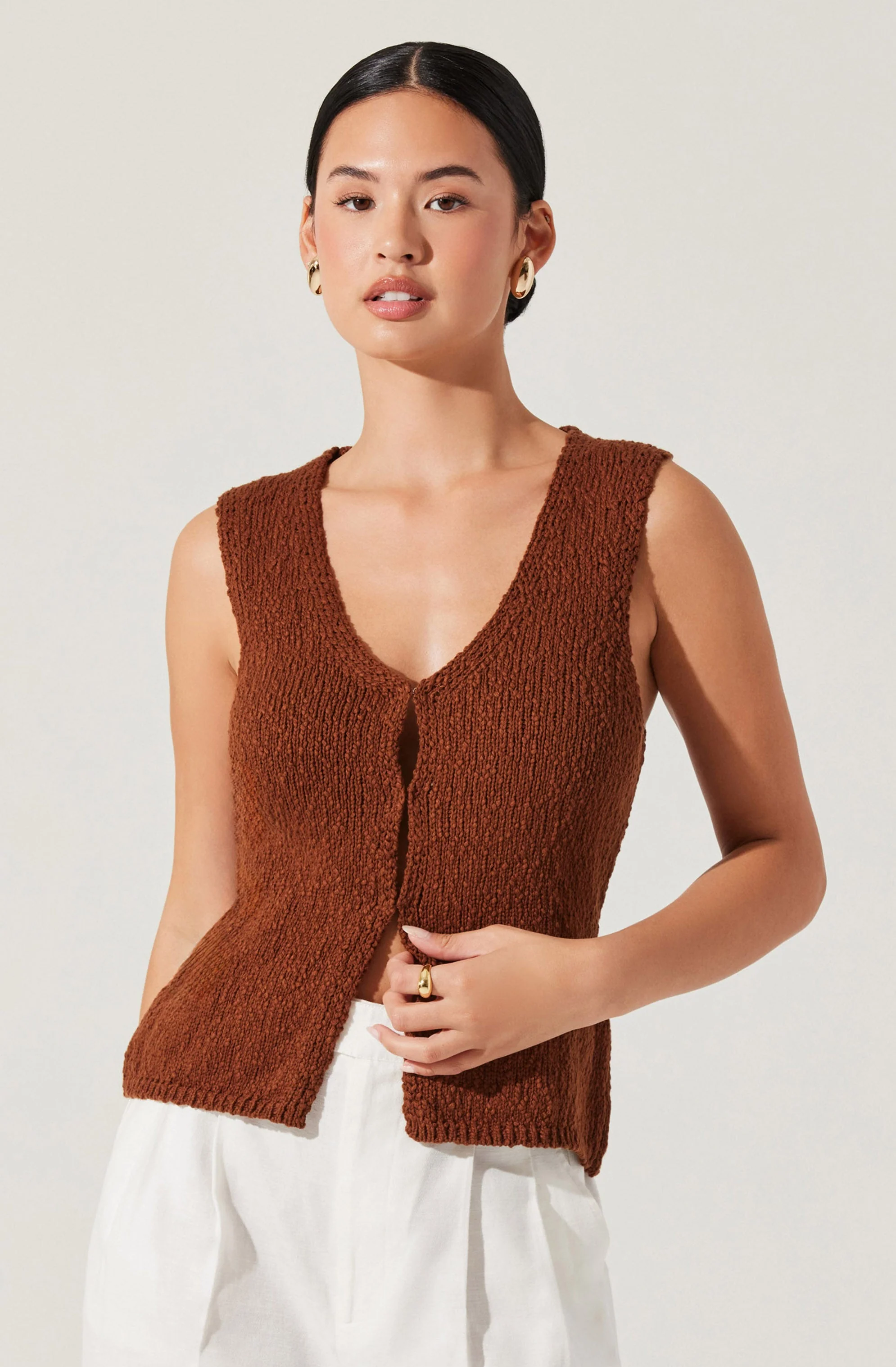 Taimi Crochet Sweater Vest