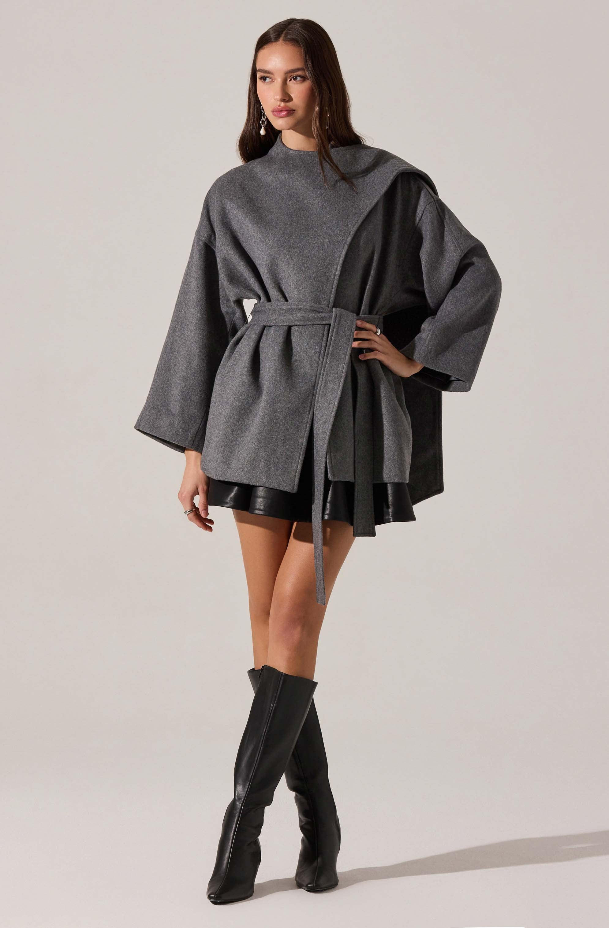 Elaxi Oversized Wrap Scarf Coat