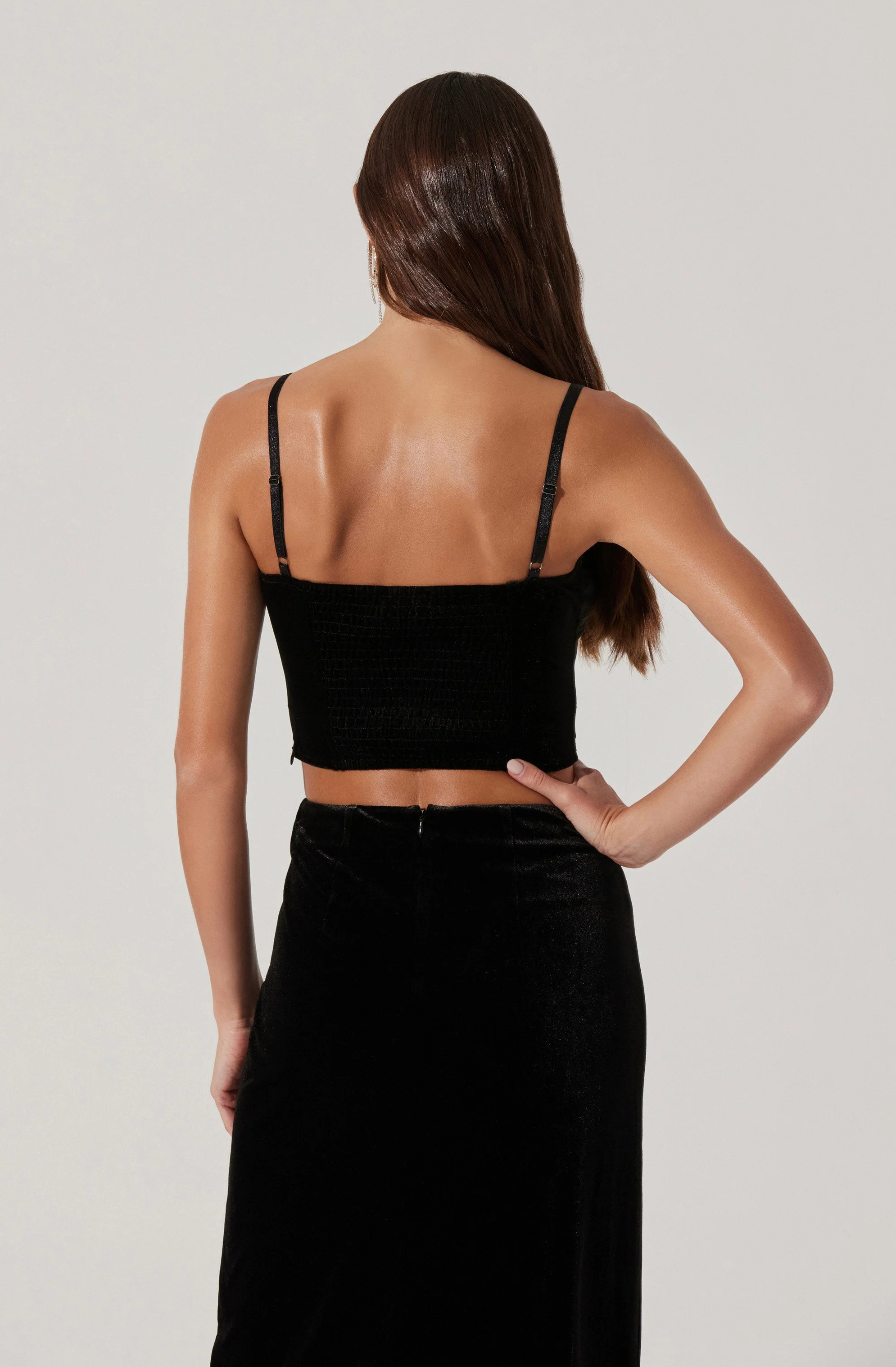 Velvet Bustier Crop Top