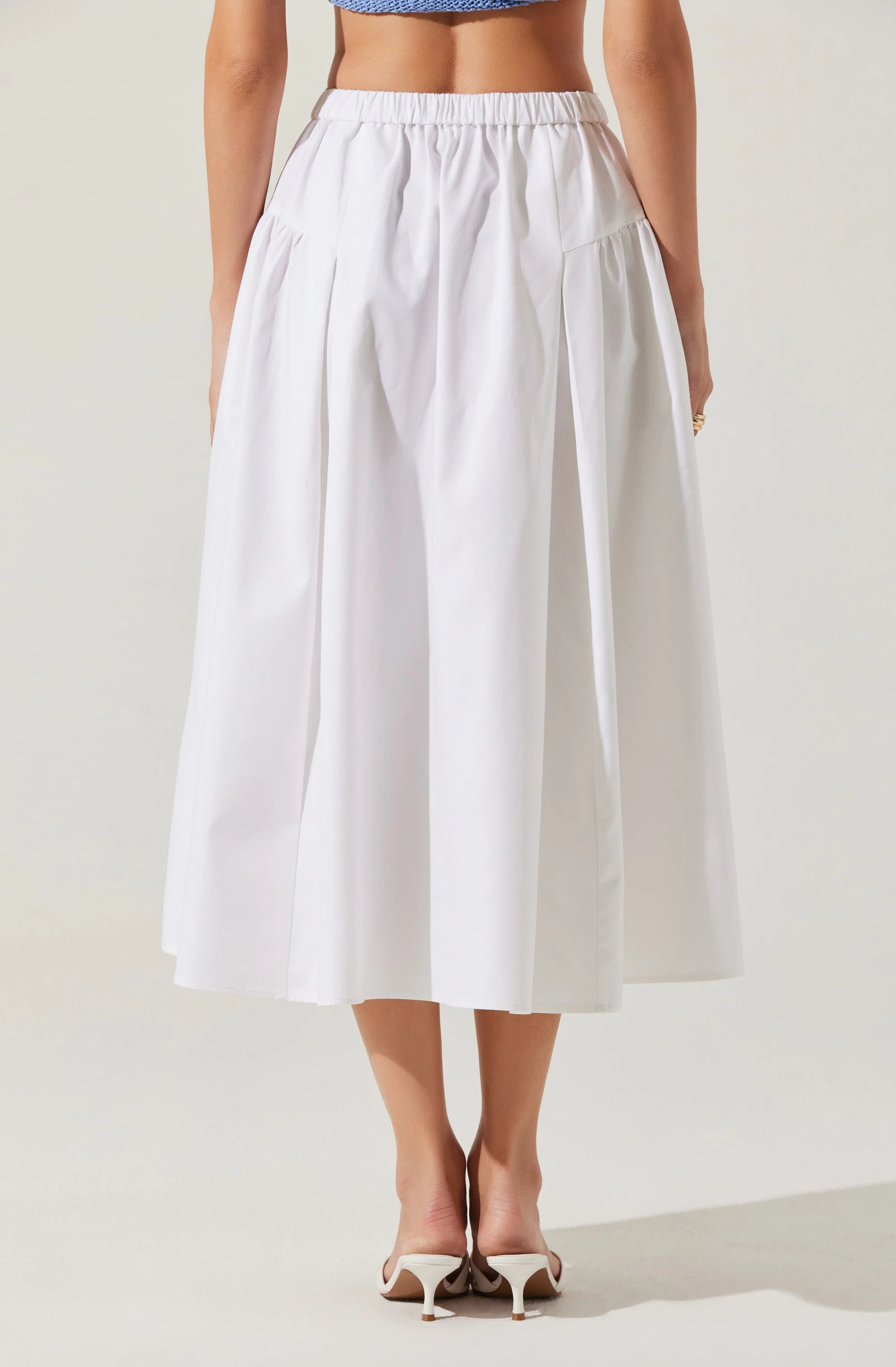 Laila Ruched Detail Midi Skirt