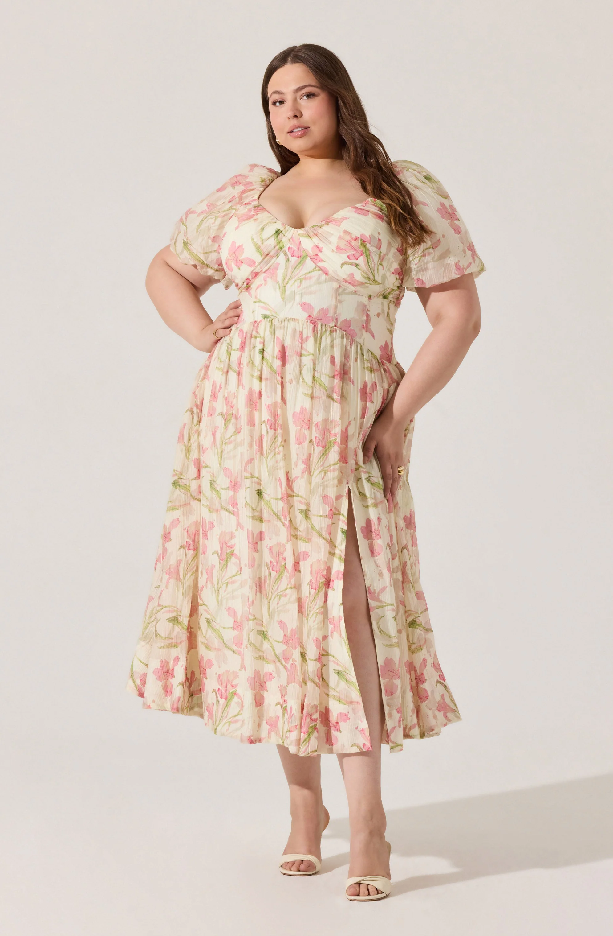 Sasilia Floral Puff Sleeve Dress