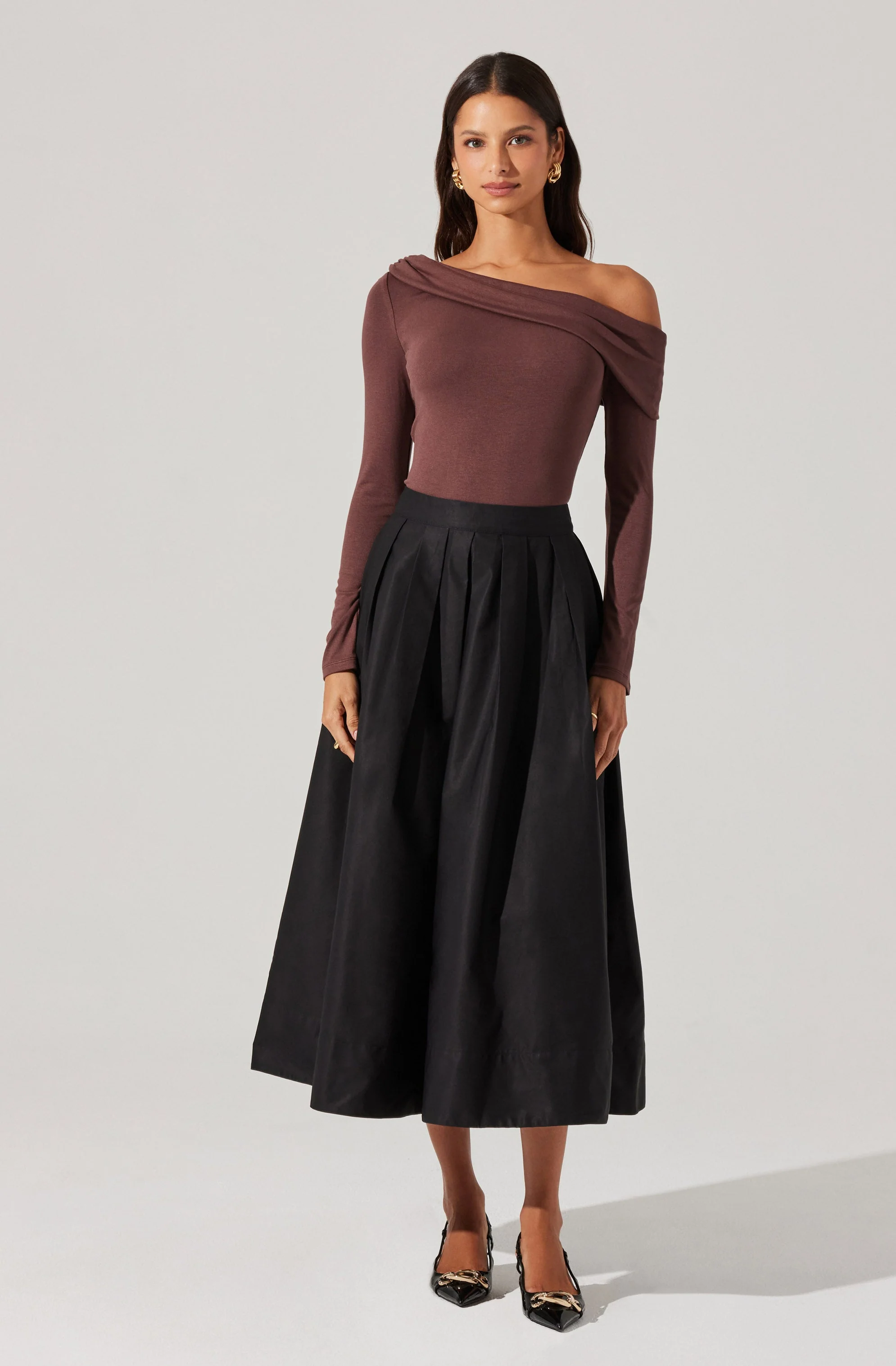 Draped Off Shoulder Top