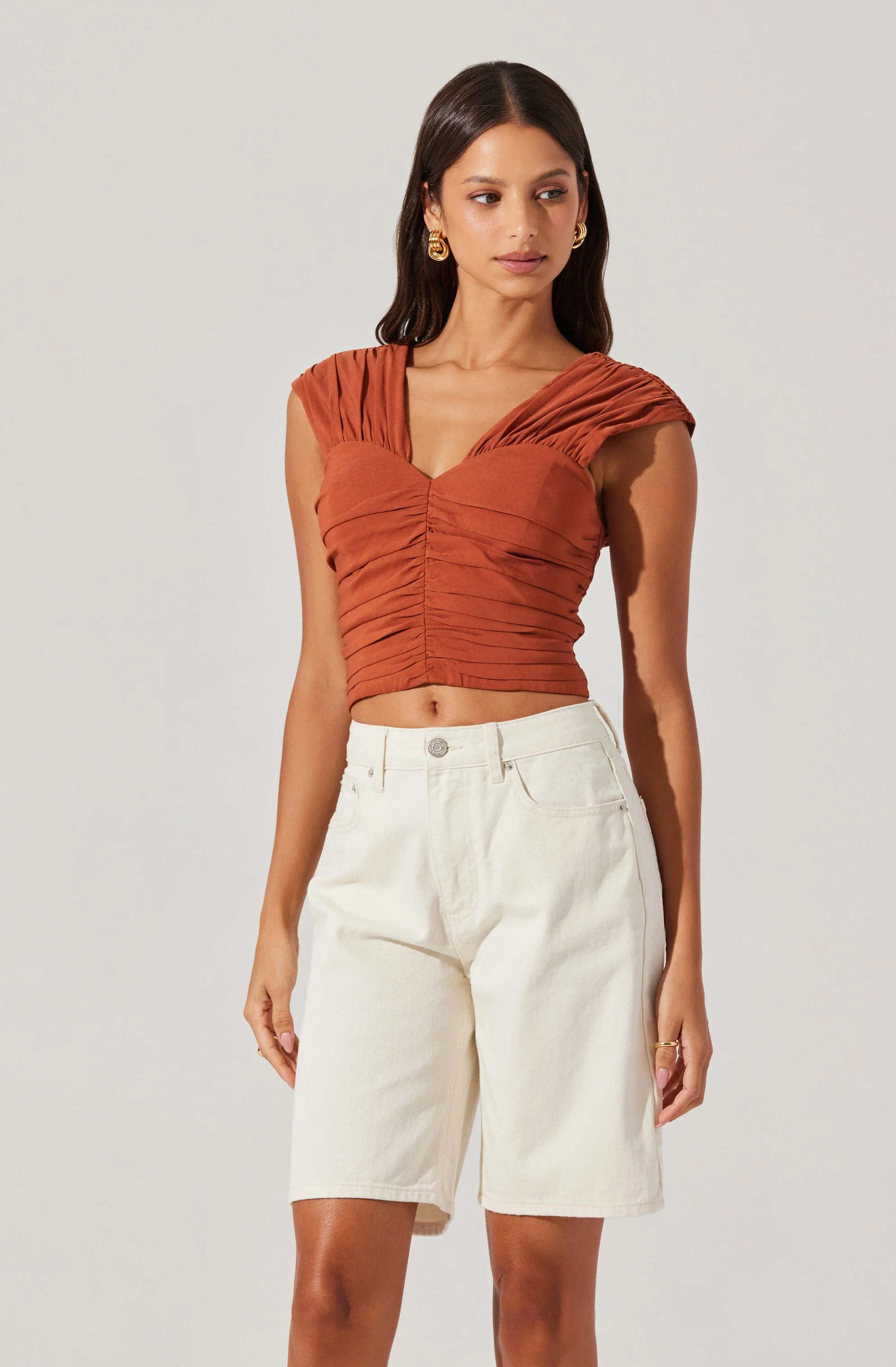 Samarra Ruched Crop Top