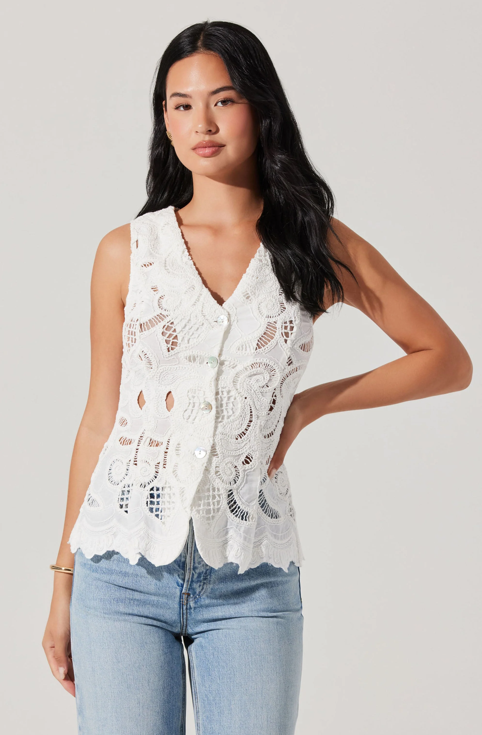 Meira Crochet Vest