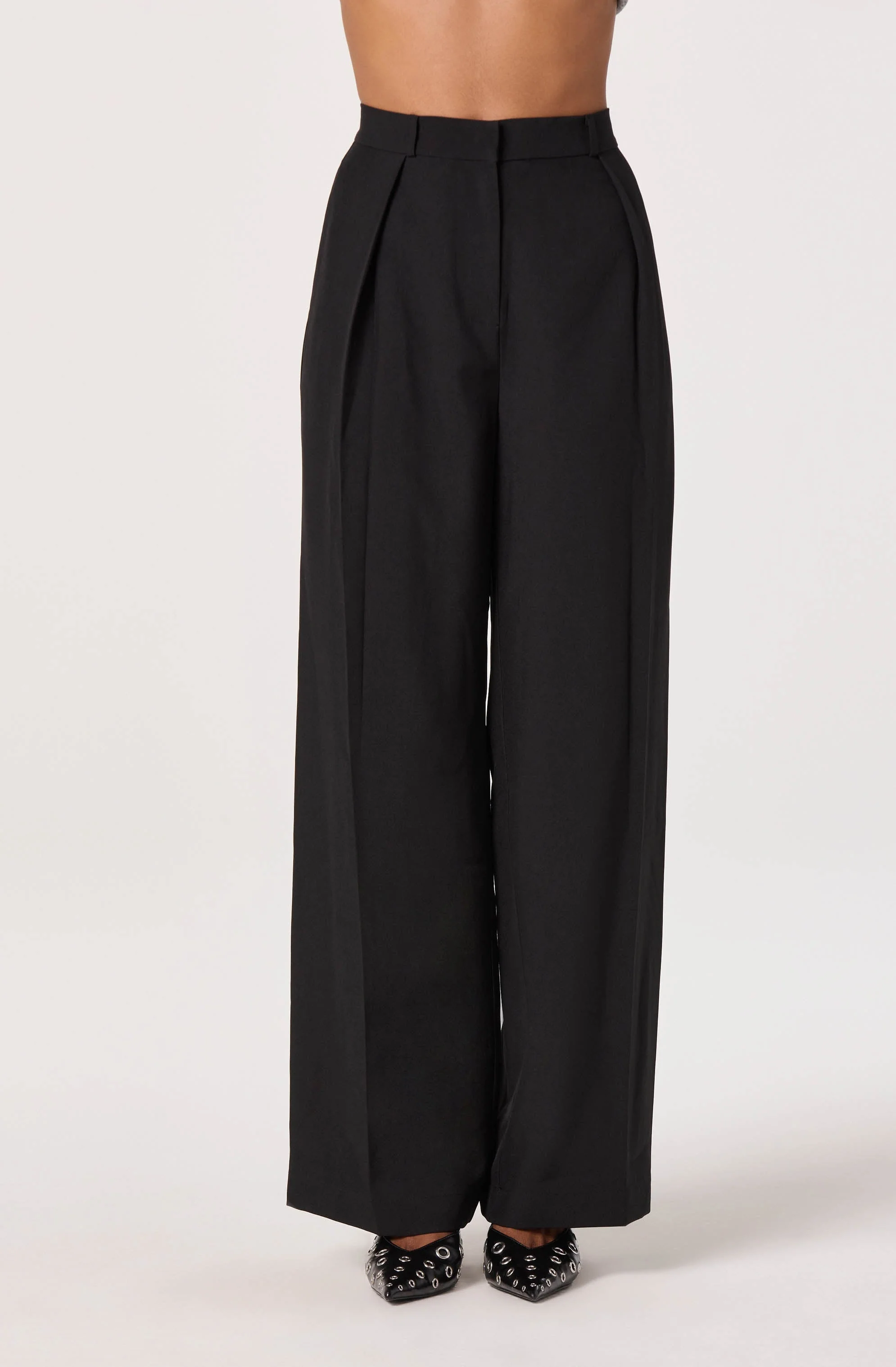 Pleated High Waist Trouser