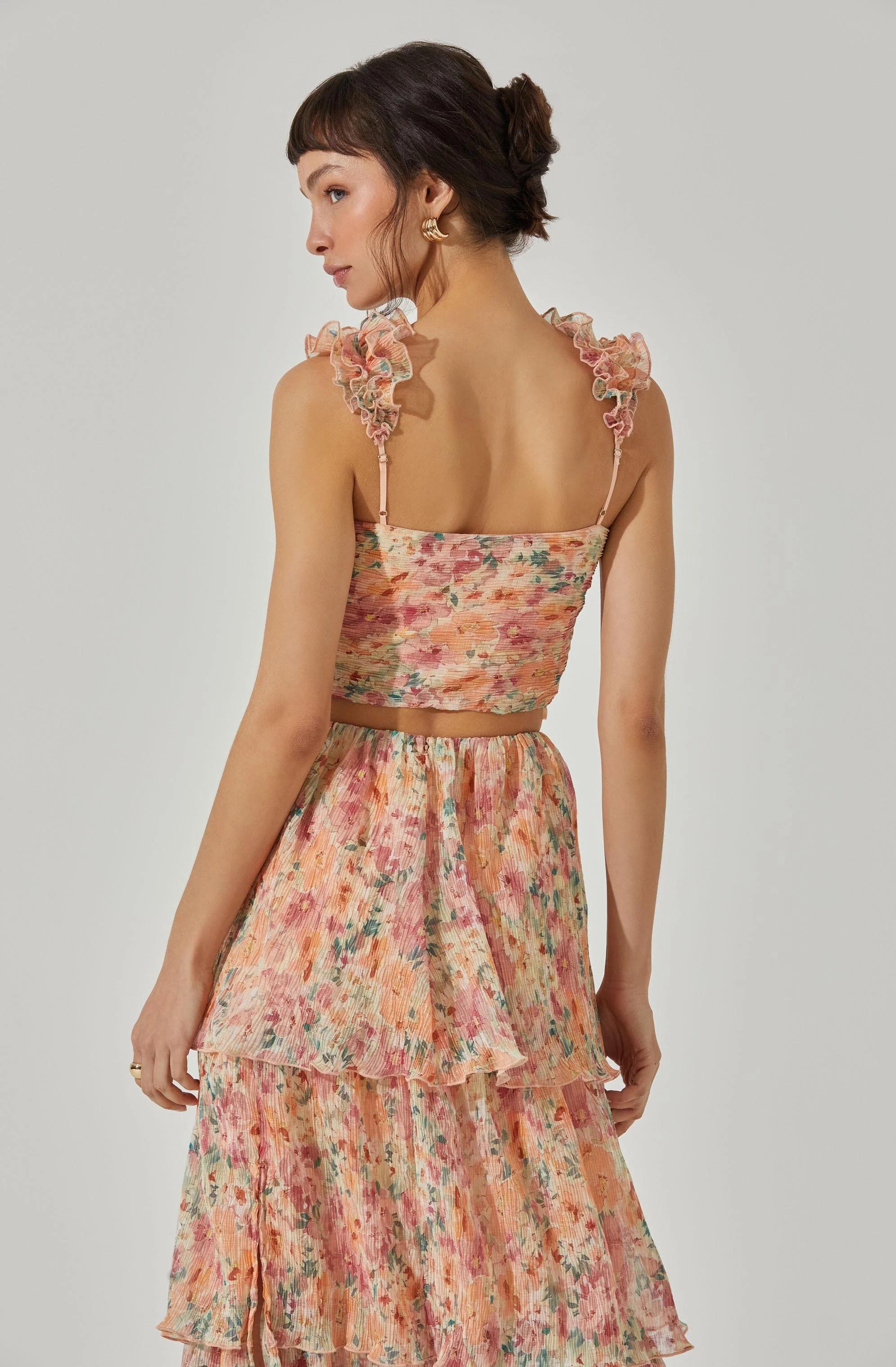 Plisse Cross Bust Top