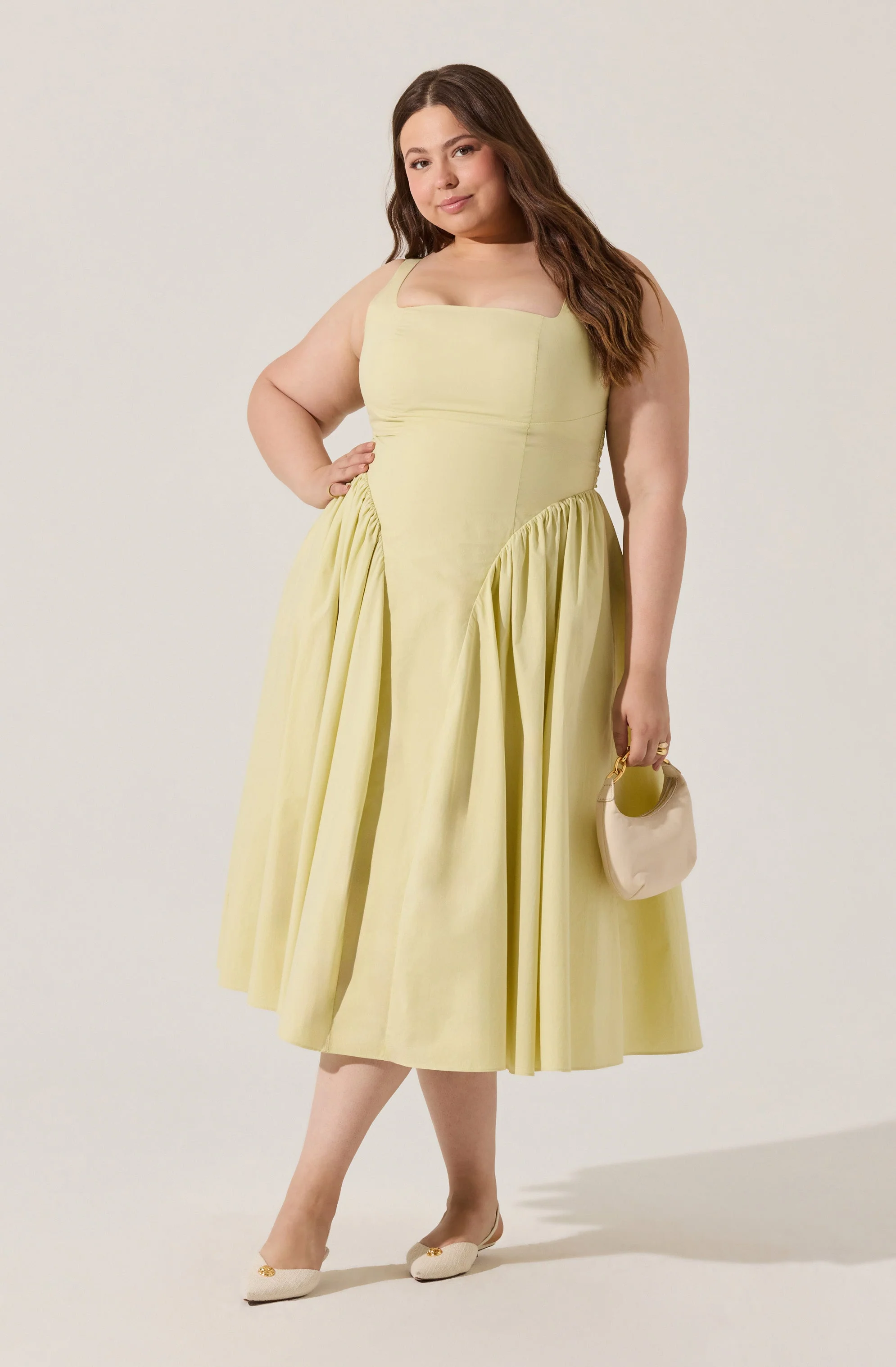 Vinya Poplin Drop Waist Dress