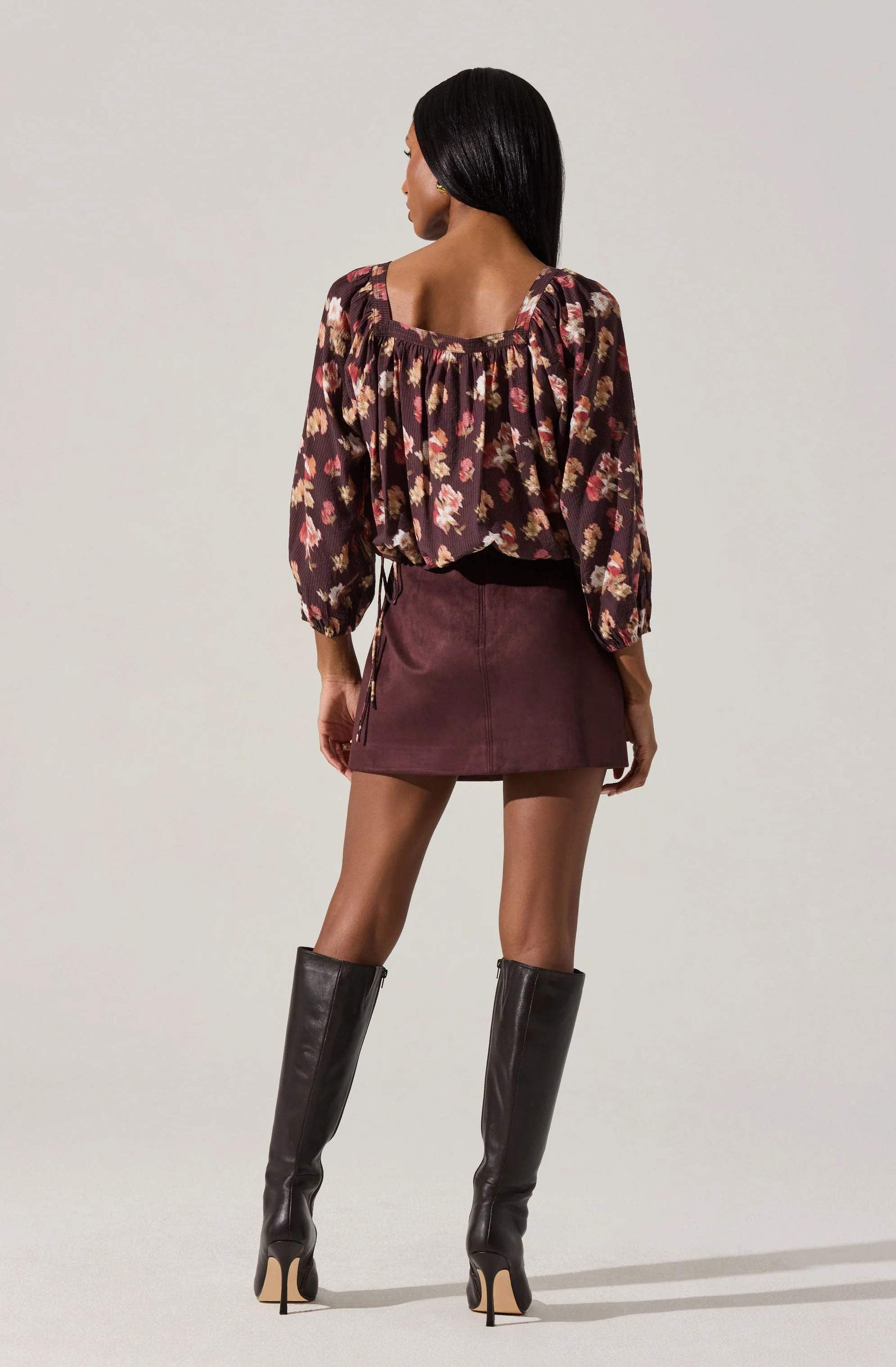Laudine Faux Suede Mini Skirt