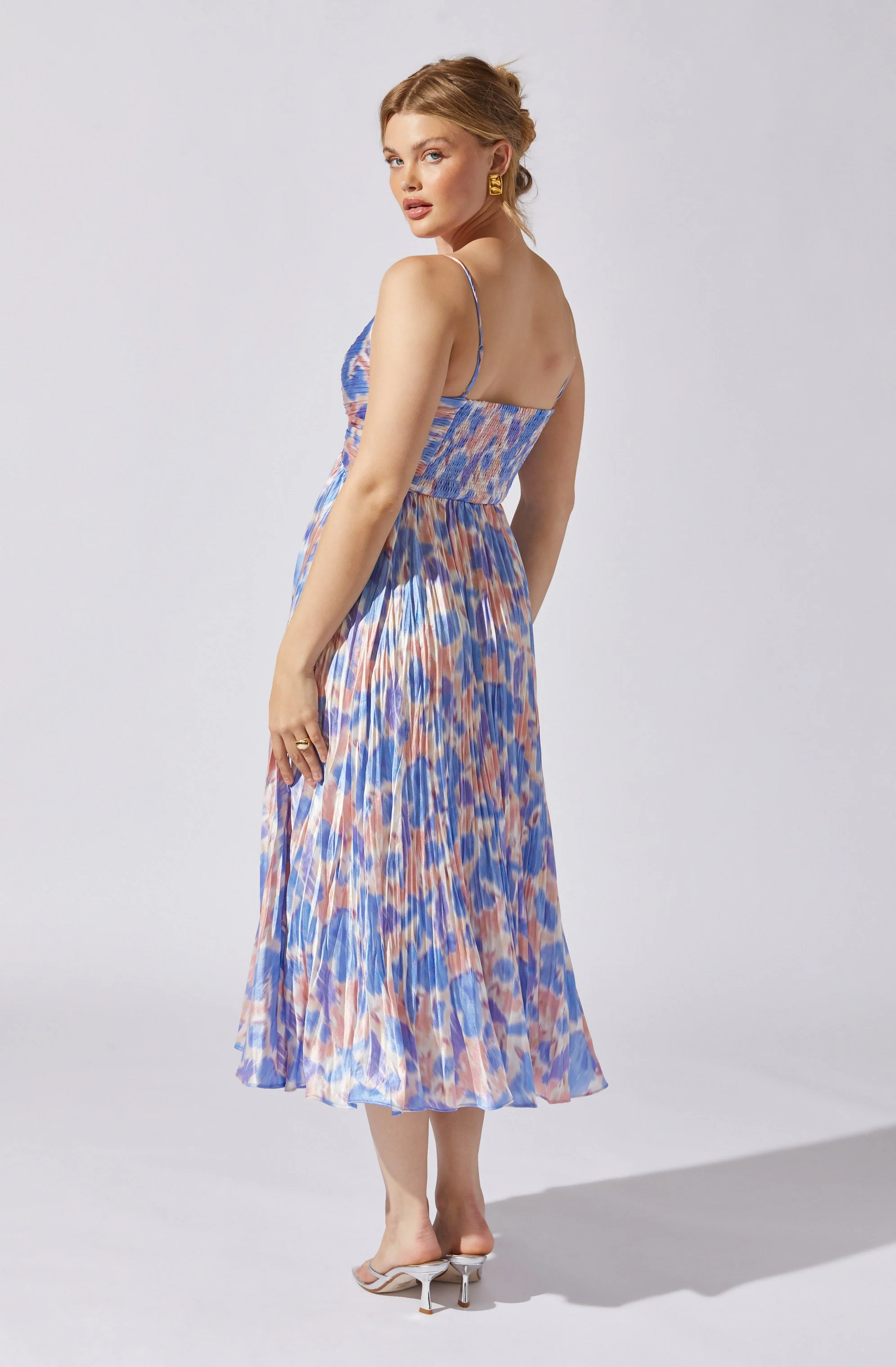 Maeve Pleated Midi Dress