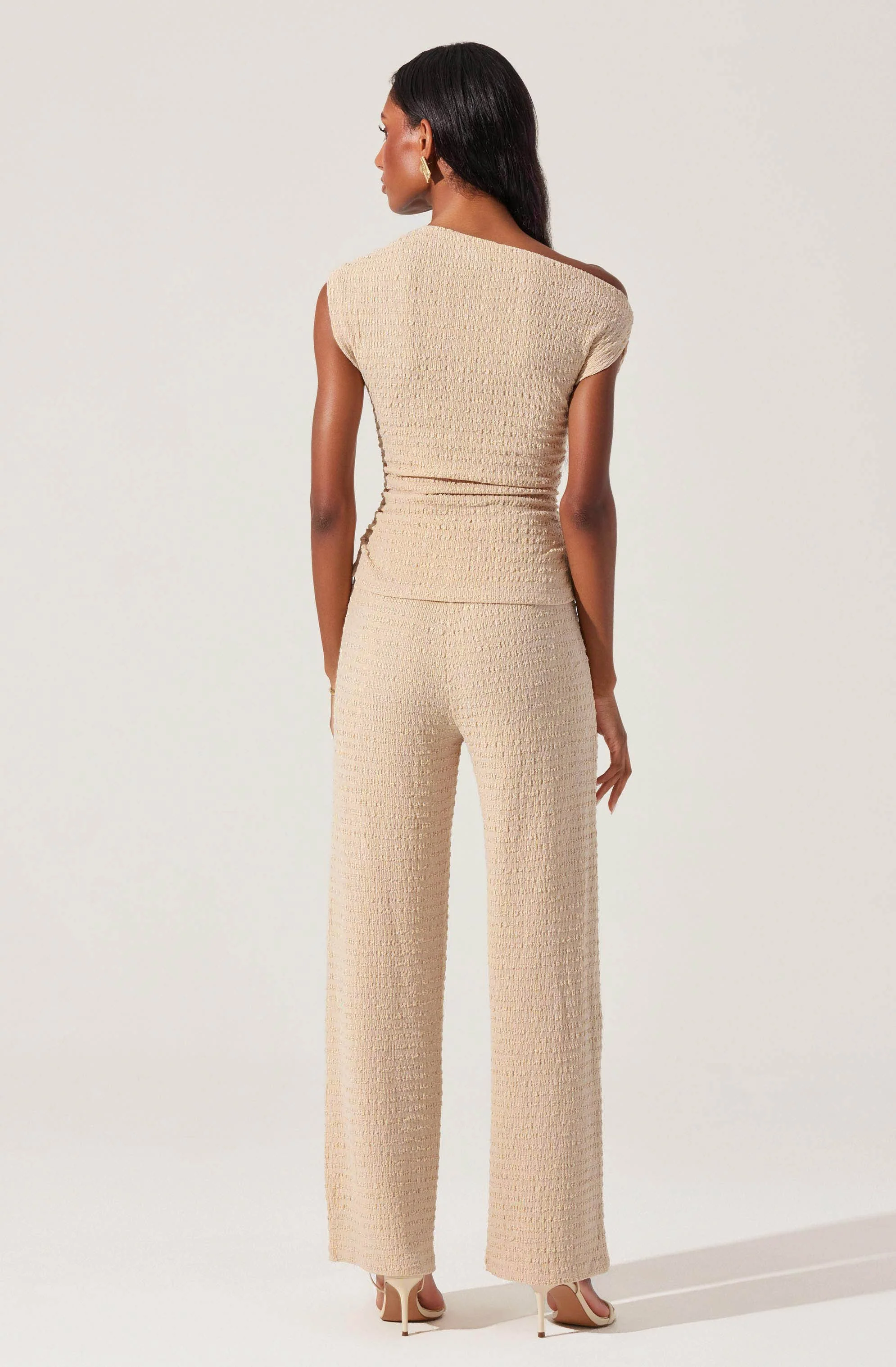 Keir One shoulder Textured Top