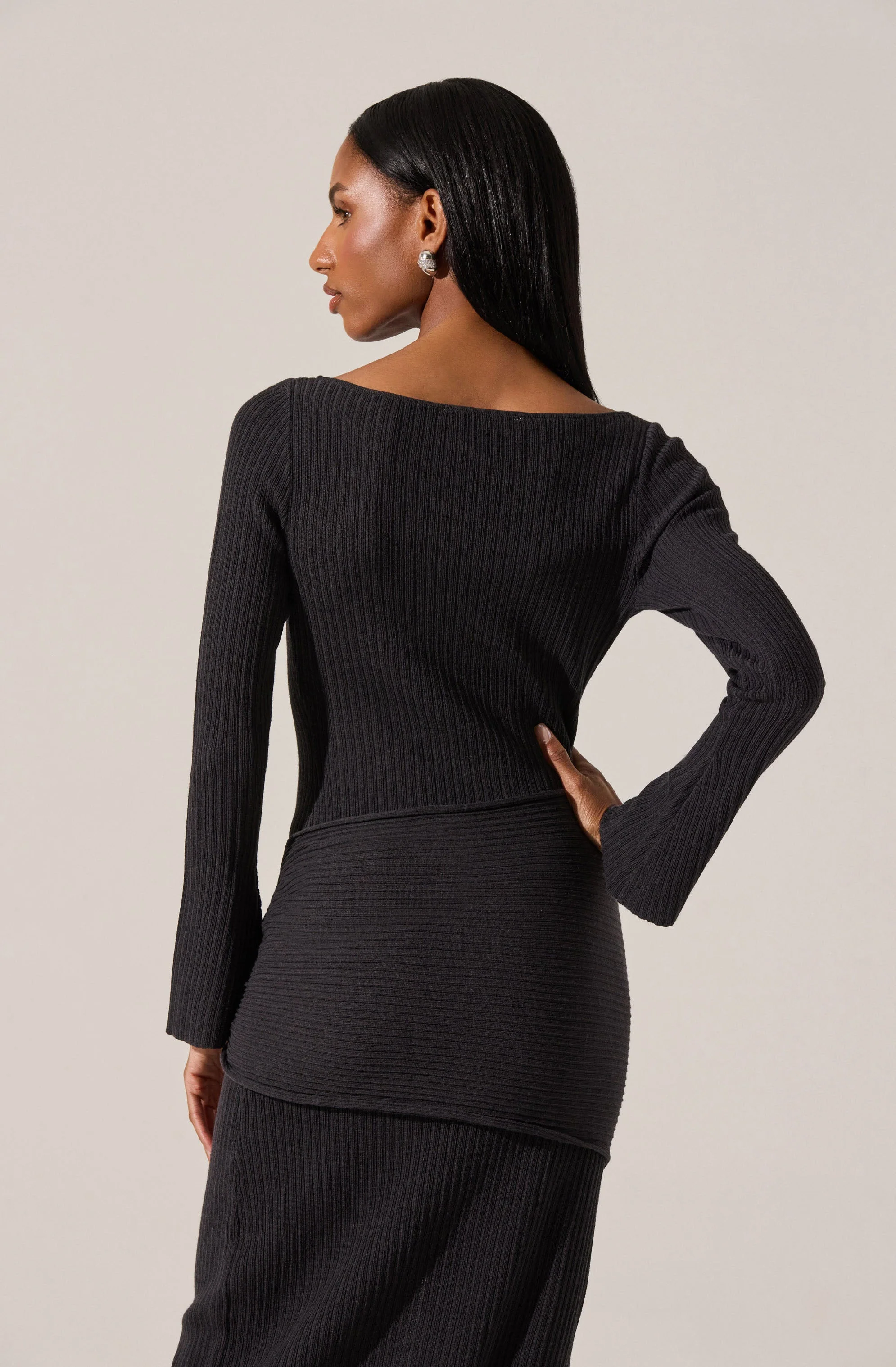 Arwyn Ribbed Layered Sweater Dress