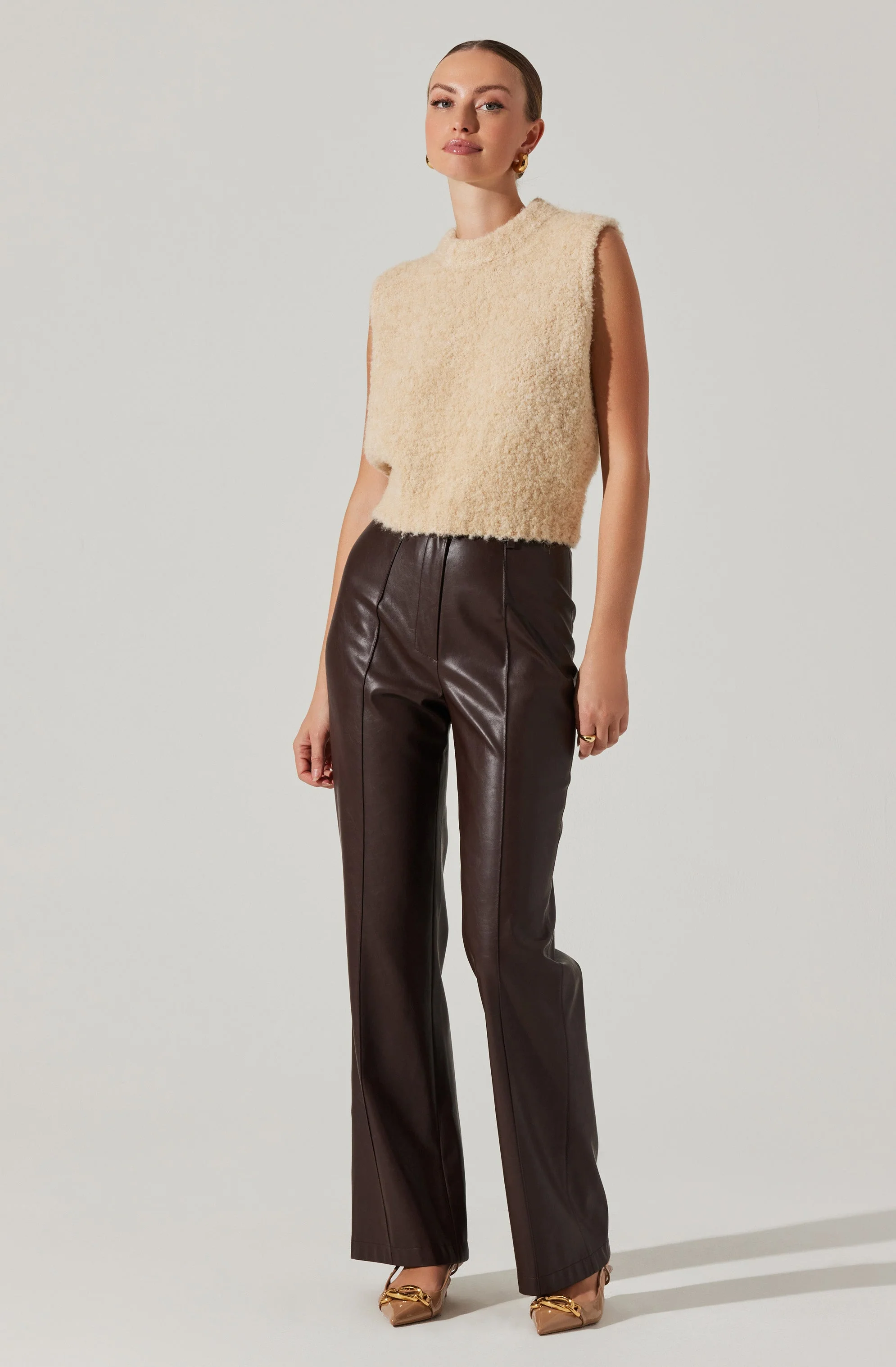 Edlyn Boucle Mock Neck Sweater