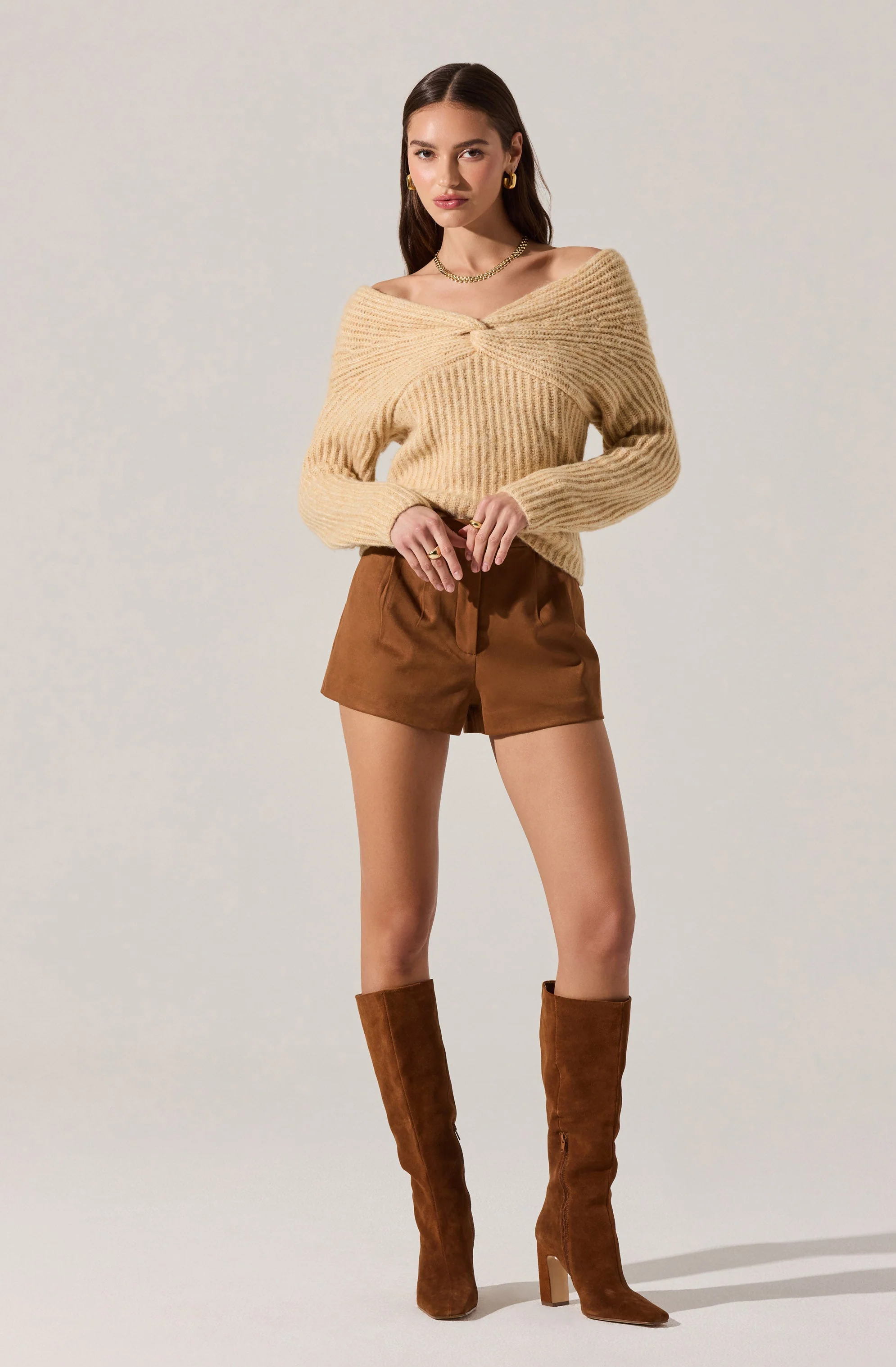 Franisbel Twist Front Sweater