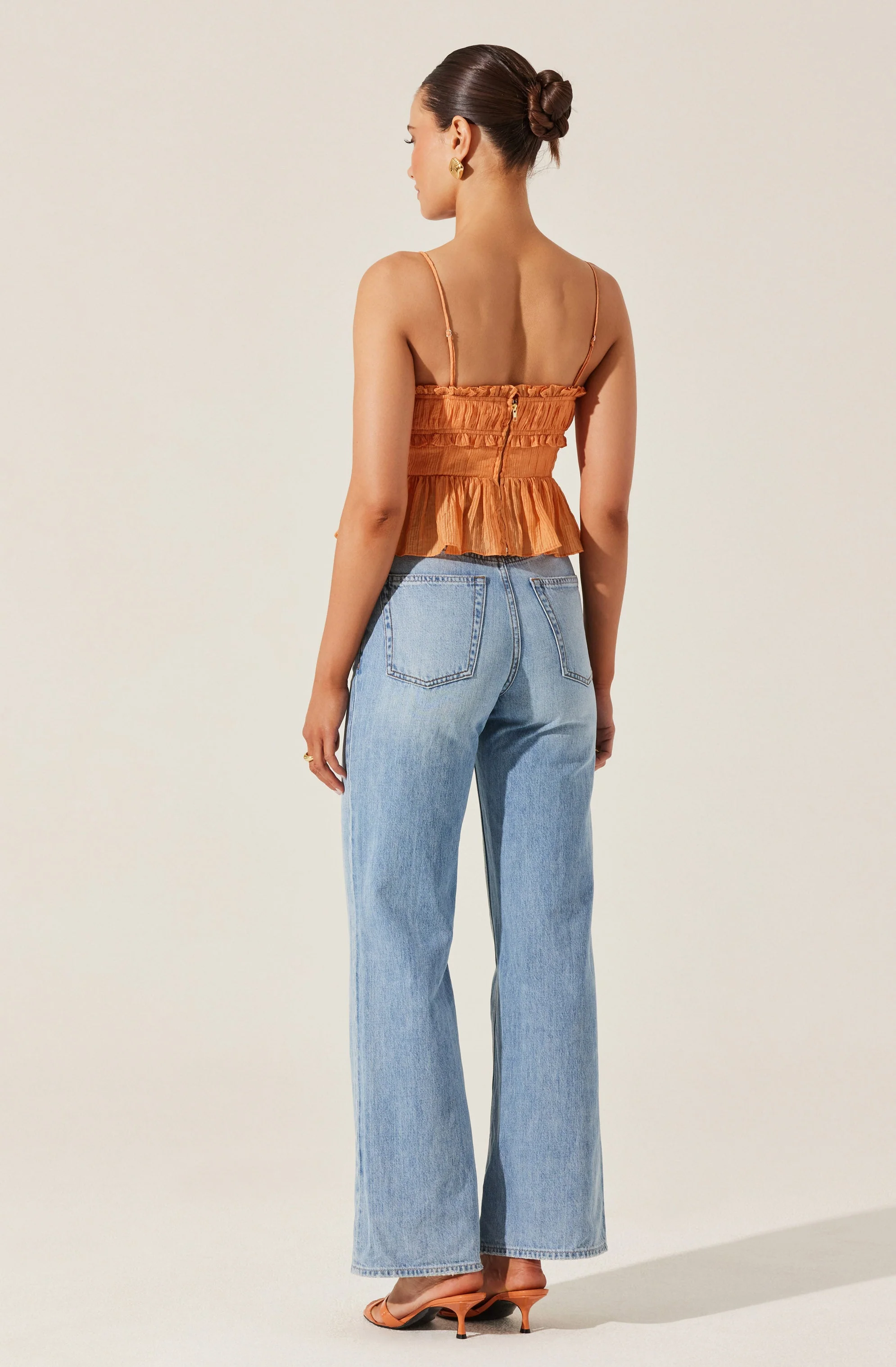 Sylvan Shirred Peplum Top