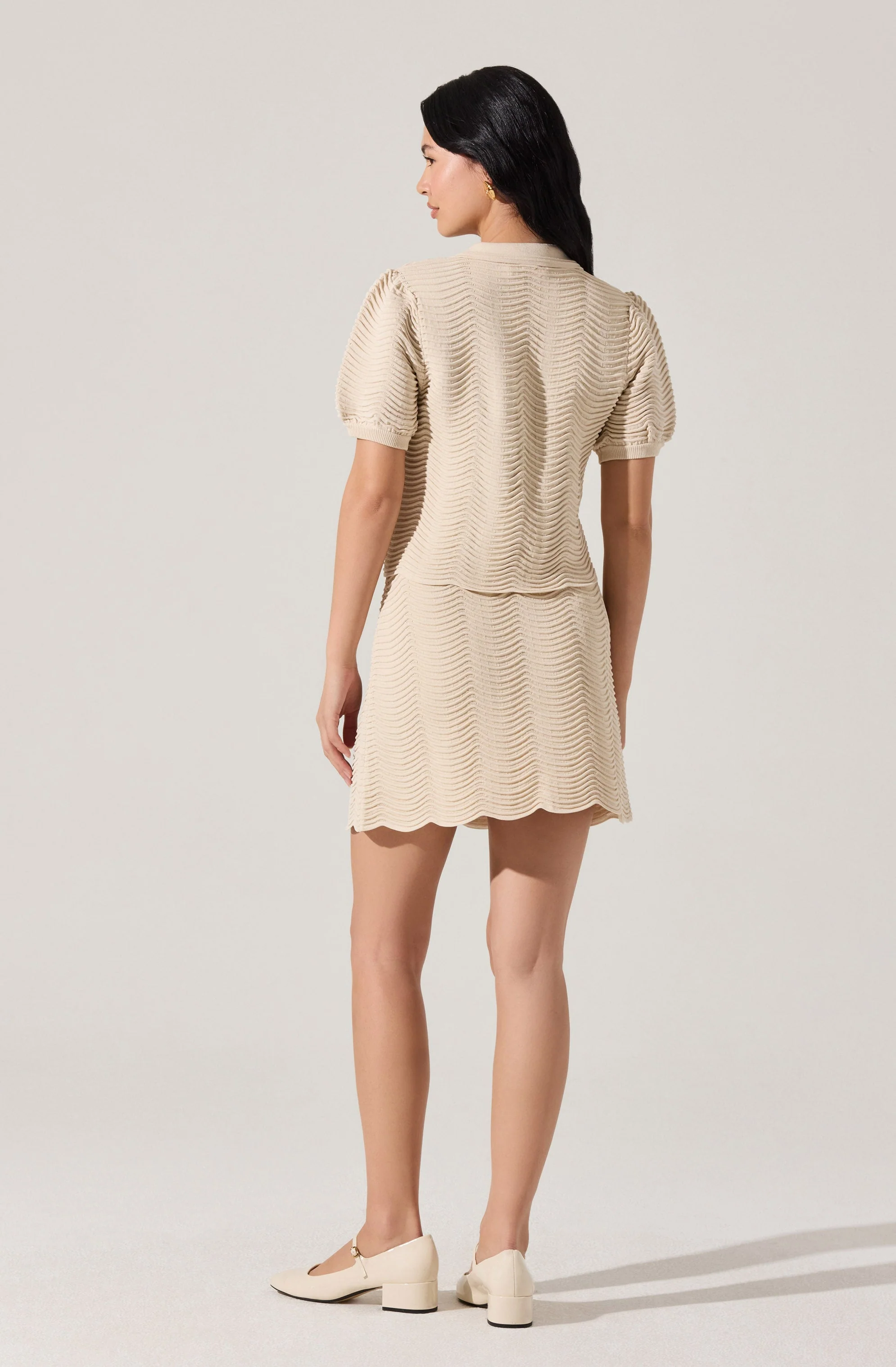 Perrine Scalloped Mini Skirt