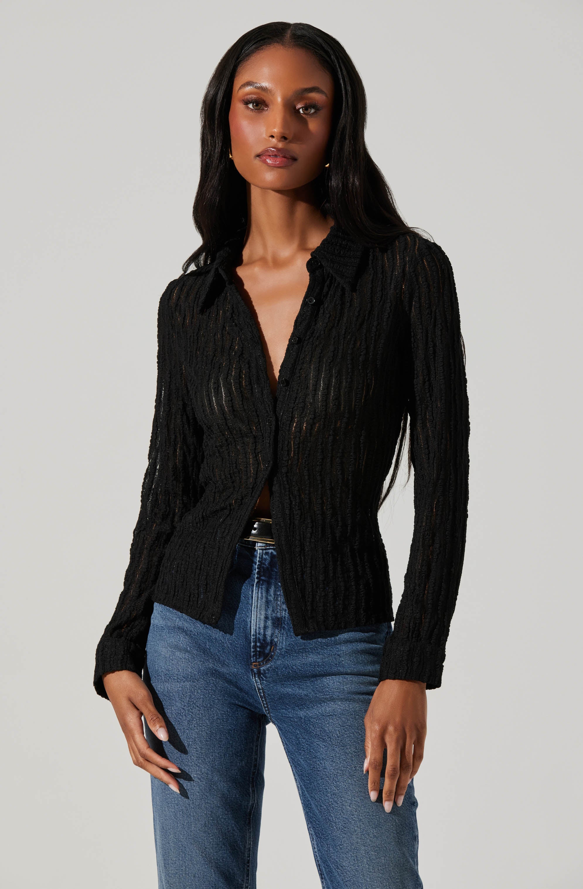 Iryna Sheer Textured Top