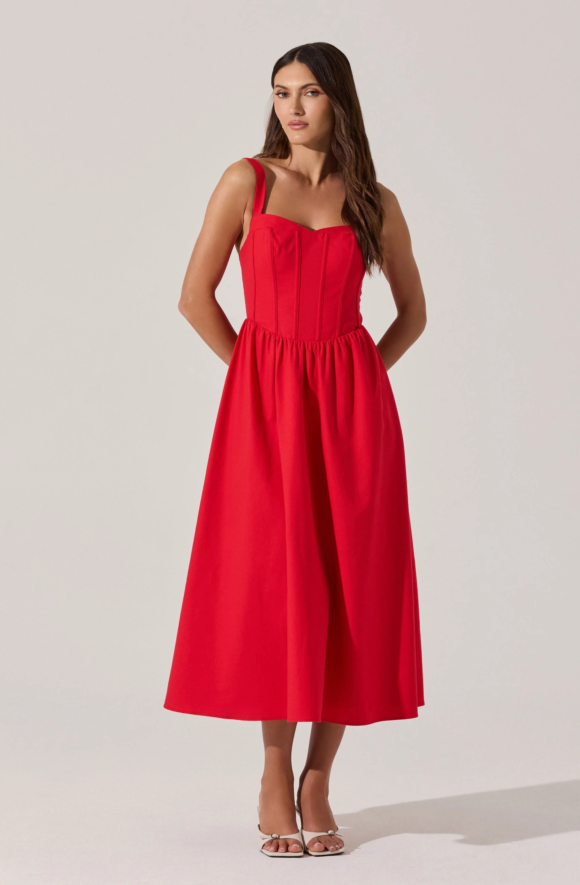 Sweetheart Corset Linen Dress