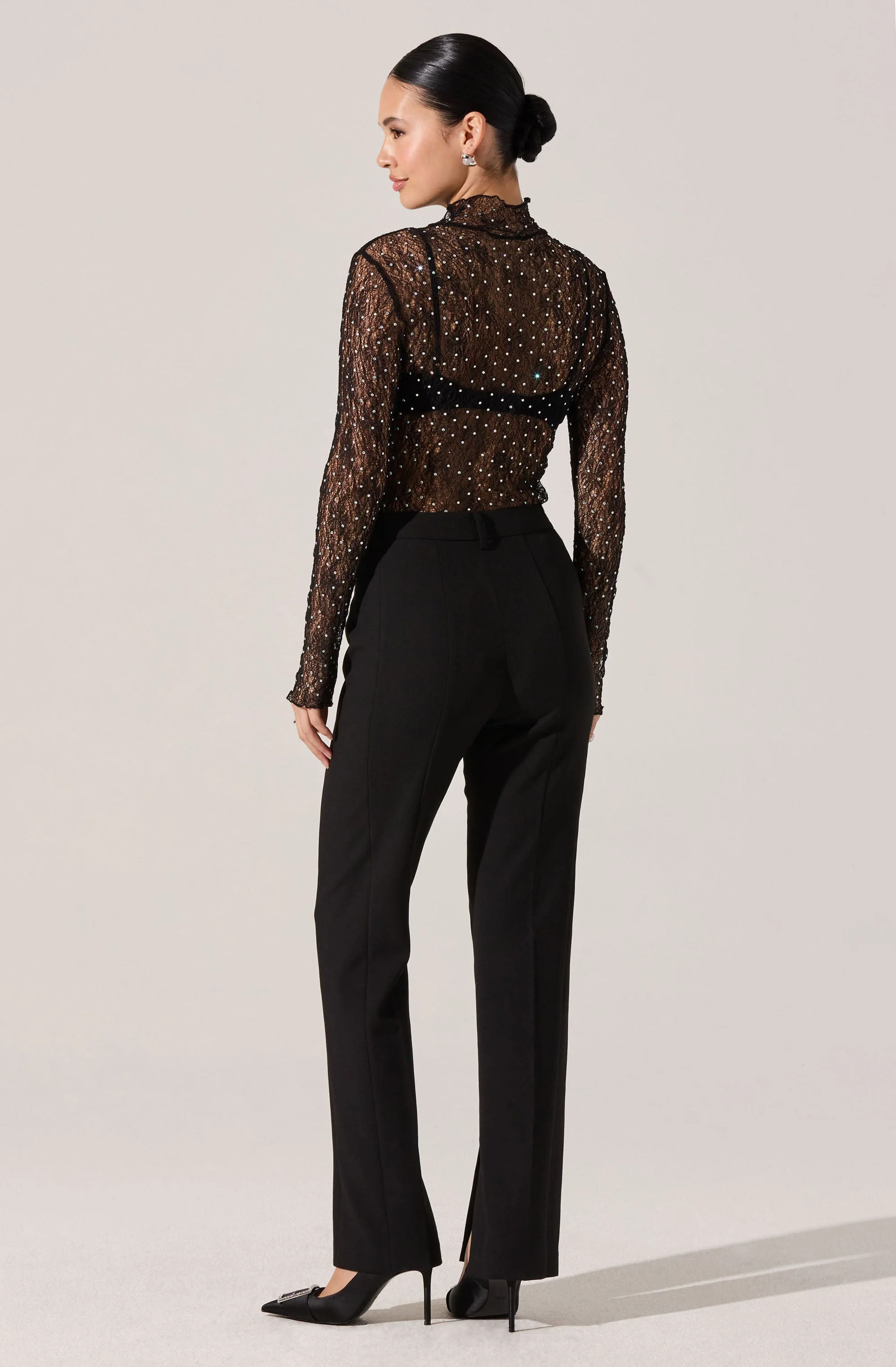 Kyra Rhinestone Lace Top