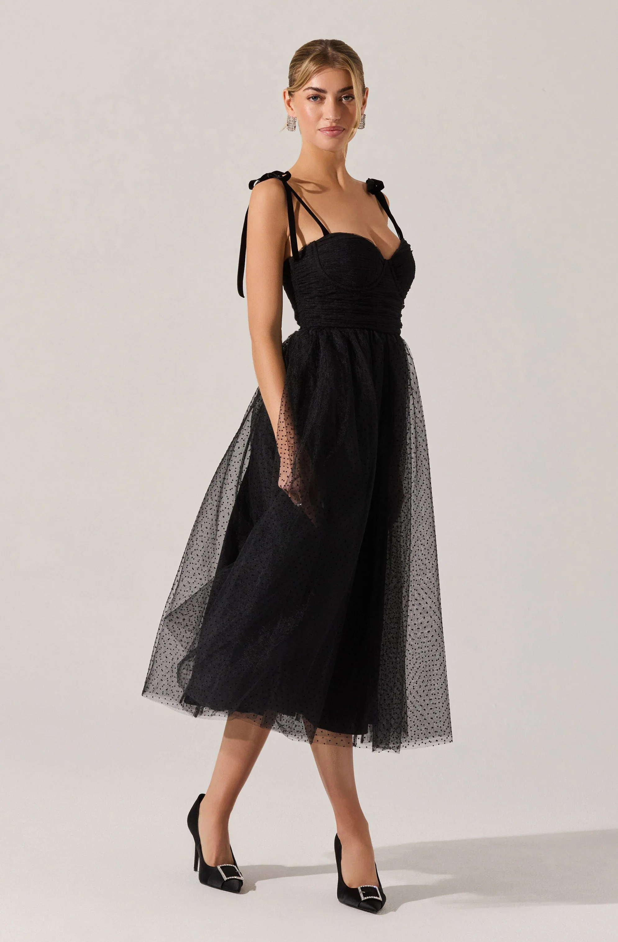 Karyme Polka Dot Bustier Dress