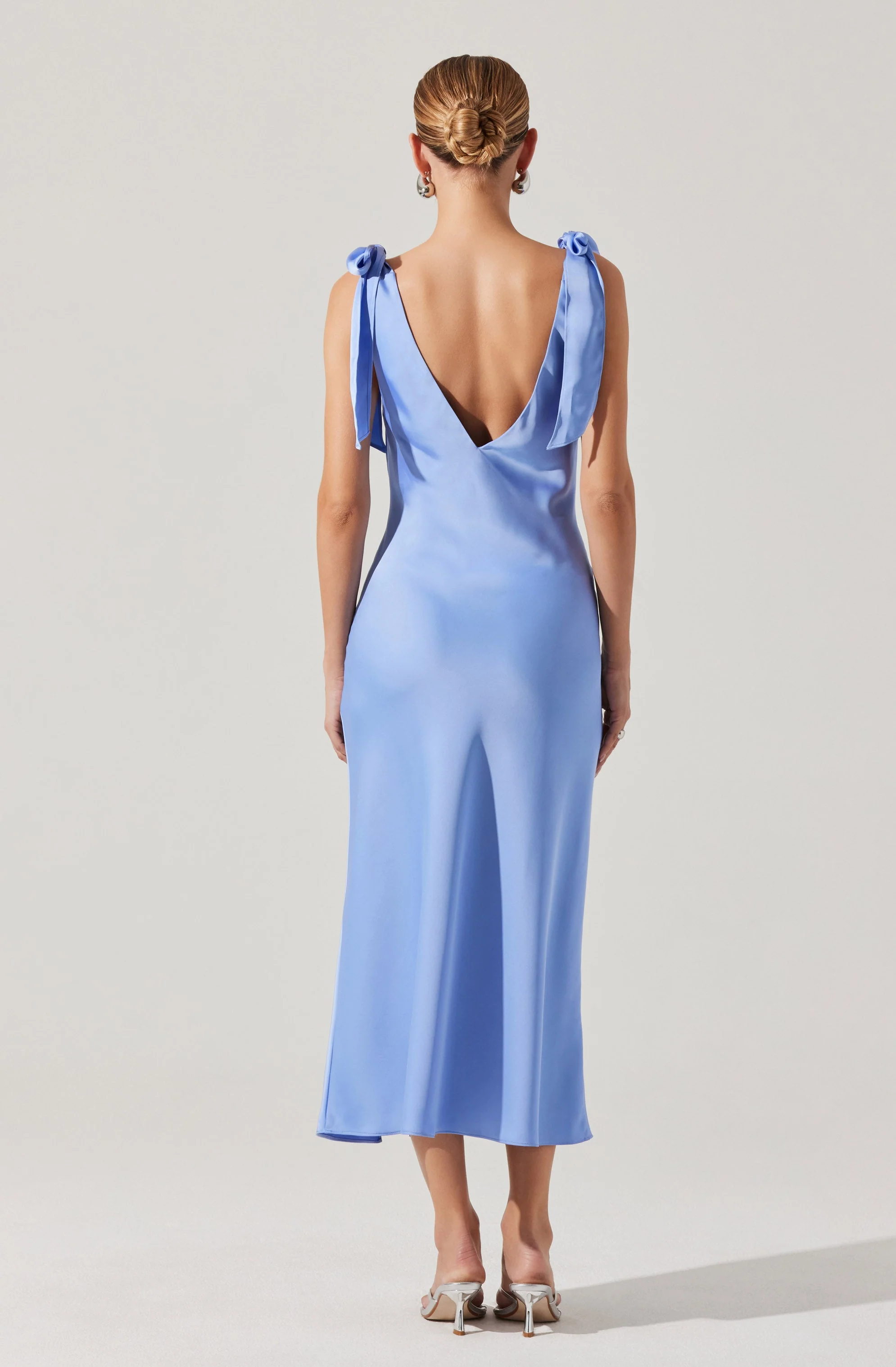 Allexina Satin Midi Dress