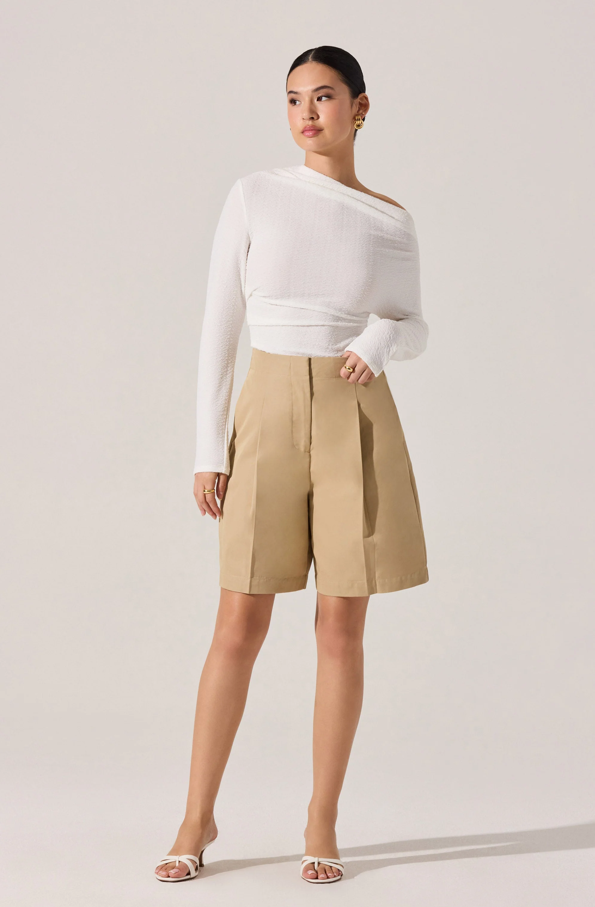 Tailored Pleated Bermuda Shorts