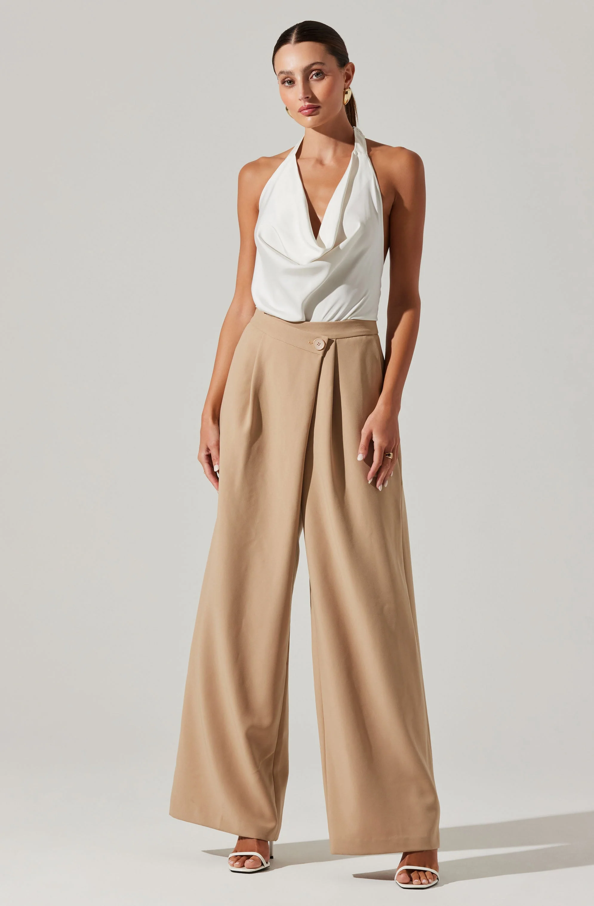 Aryn Cowl Neck Halter Jumpsuit