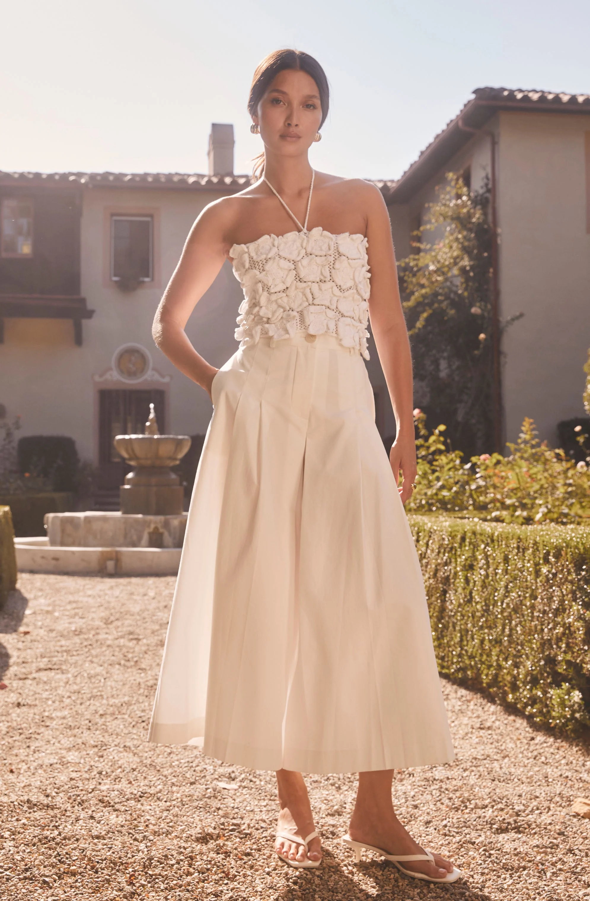 Rowen Pleated Culotte Pants