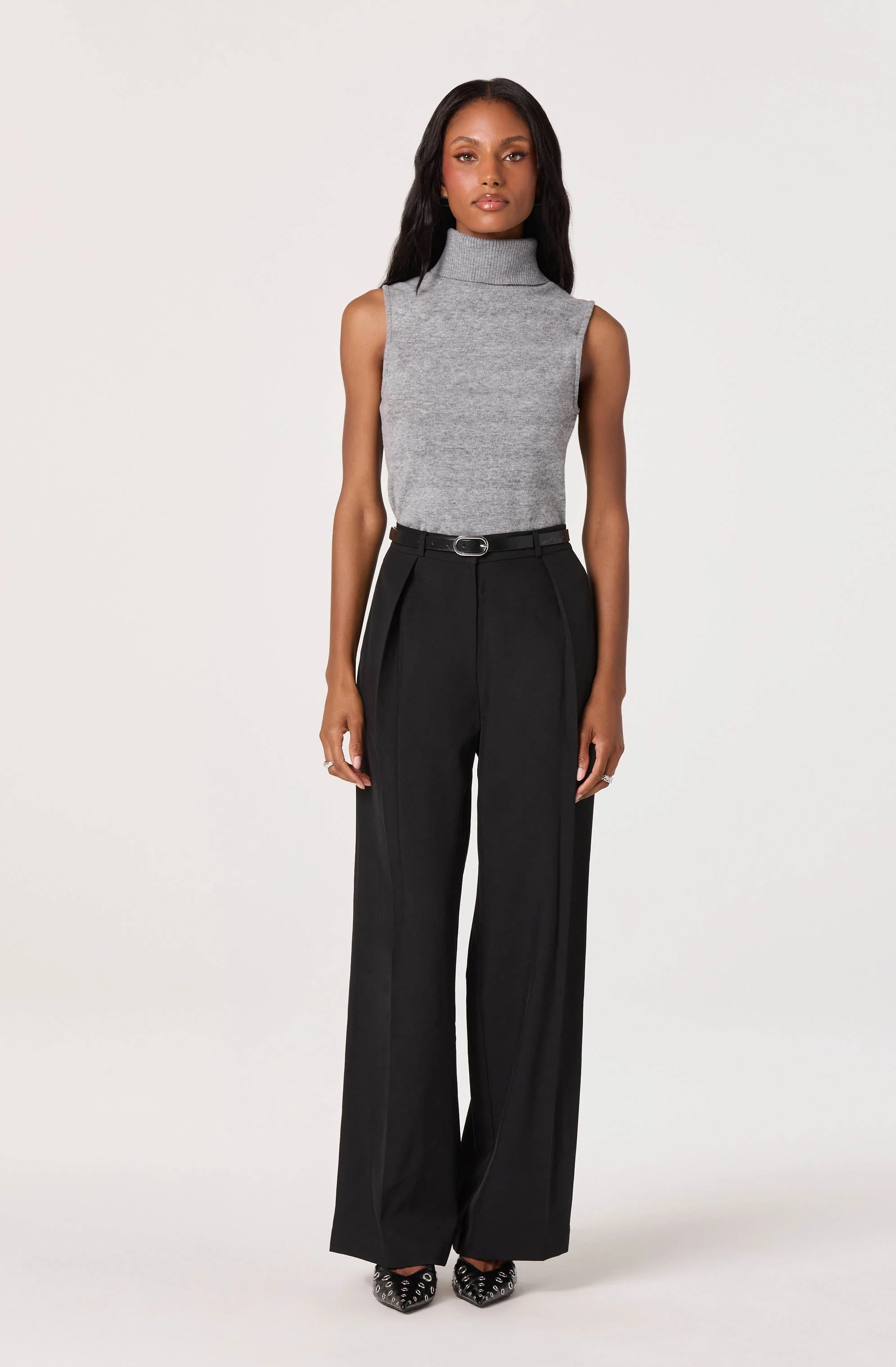 Pleated High Waist Trouser