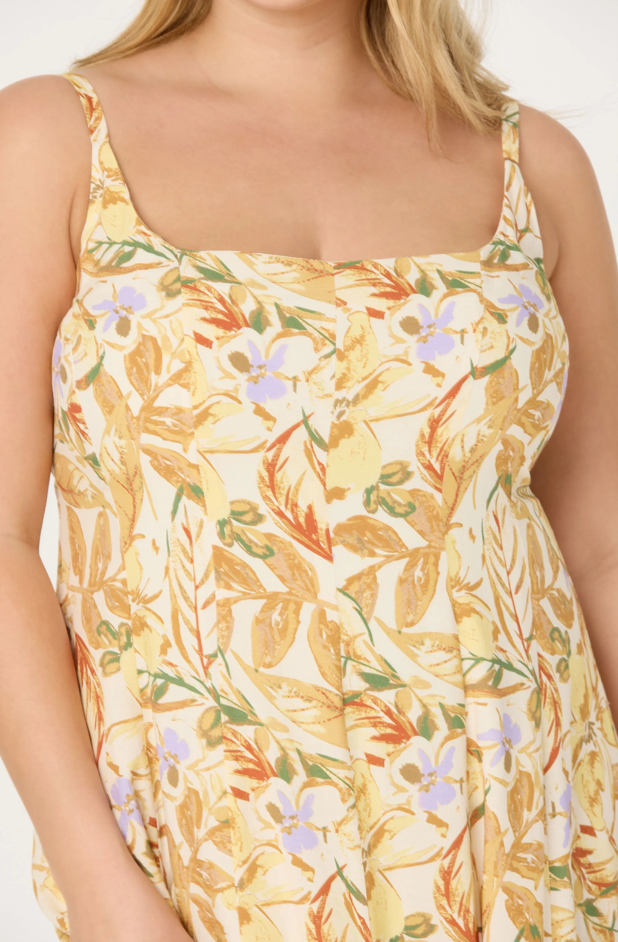 Jaleyah Paneled Flare Midi Dress