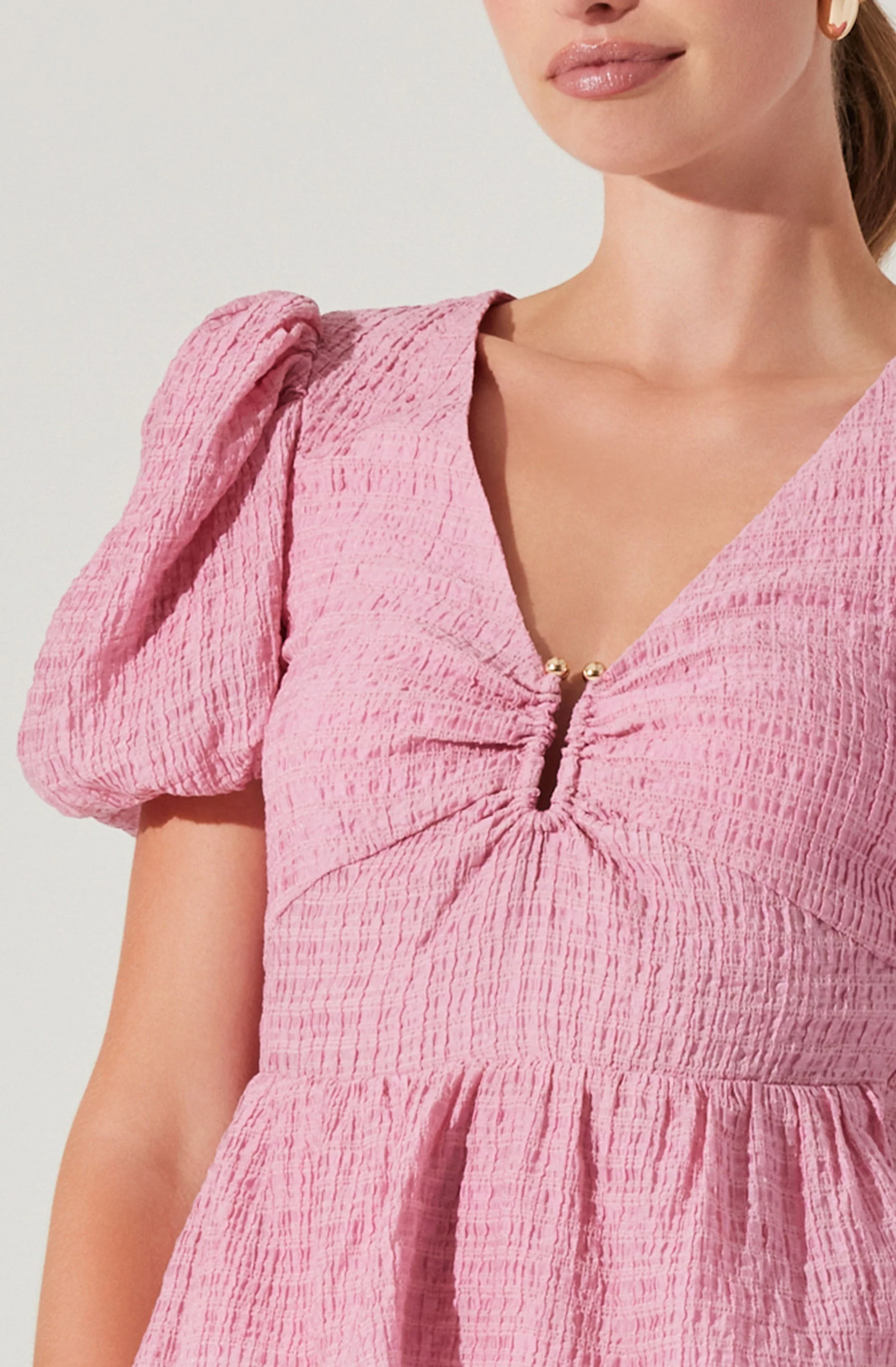 Mylah Puff Sleeve Peplum Top