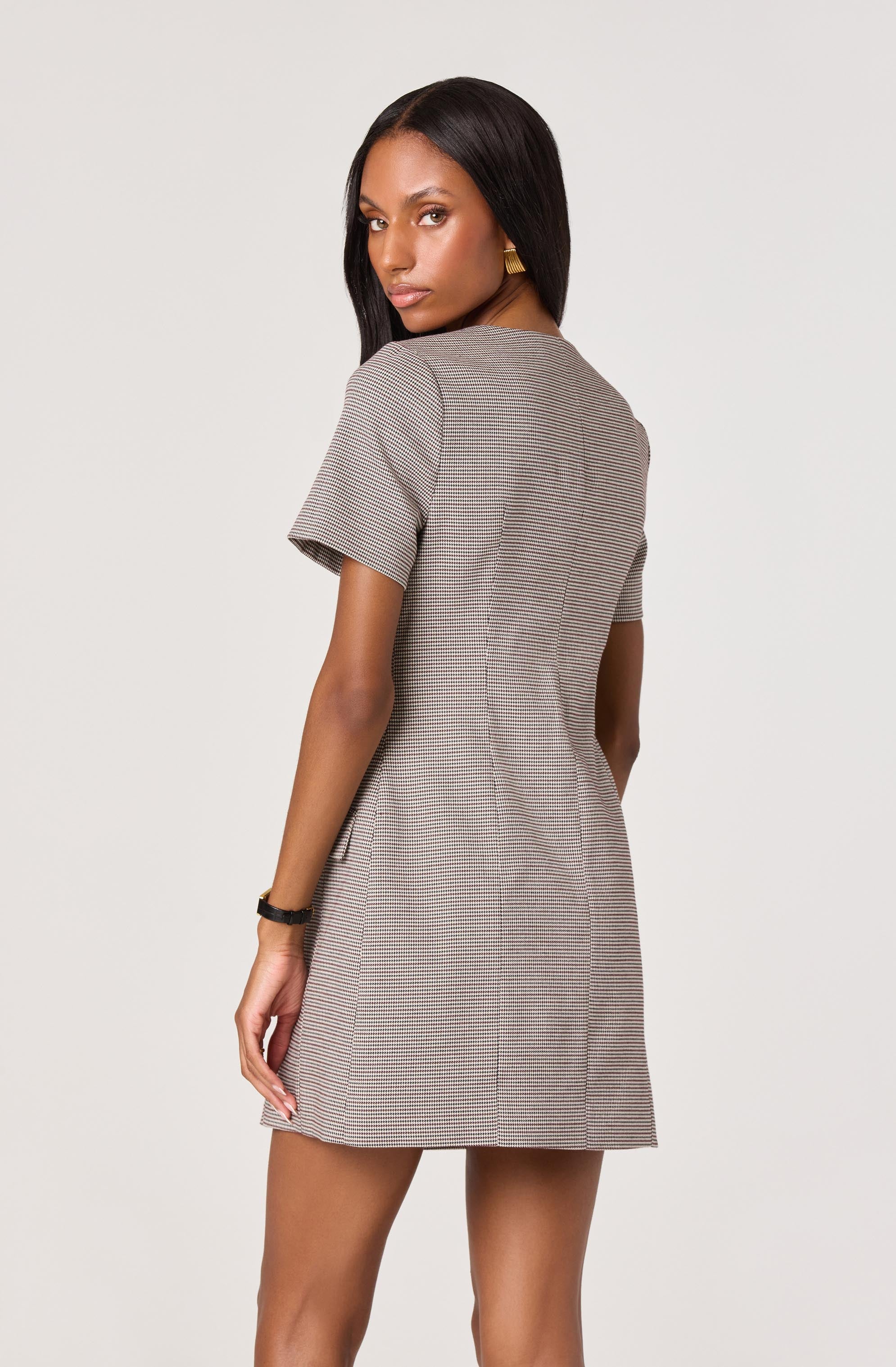 Square Neck Blazer Mini Dress