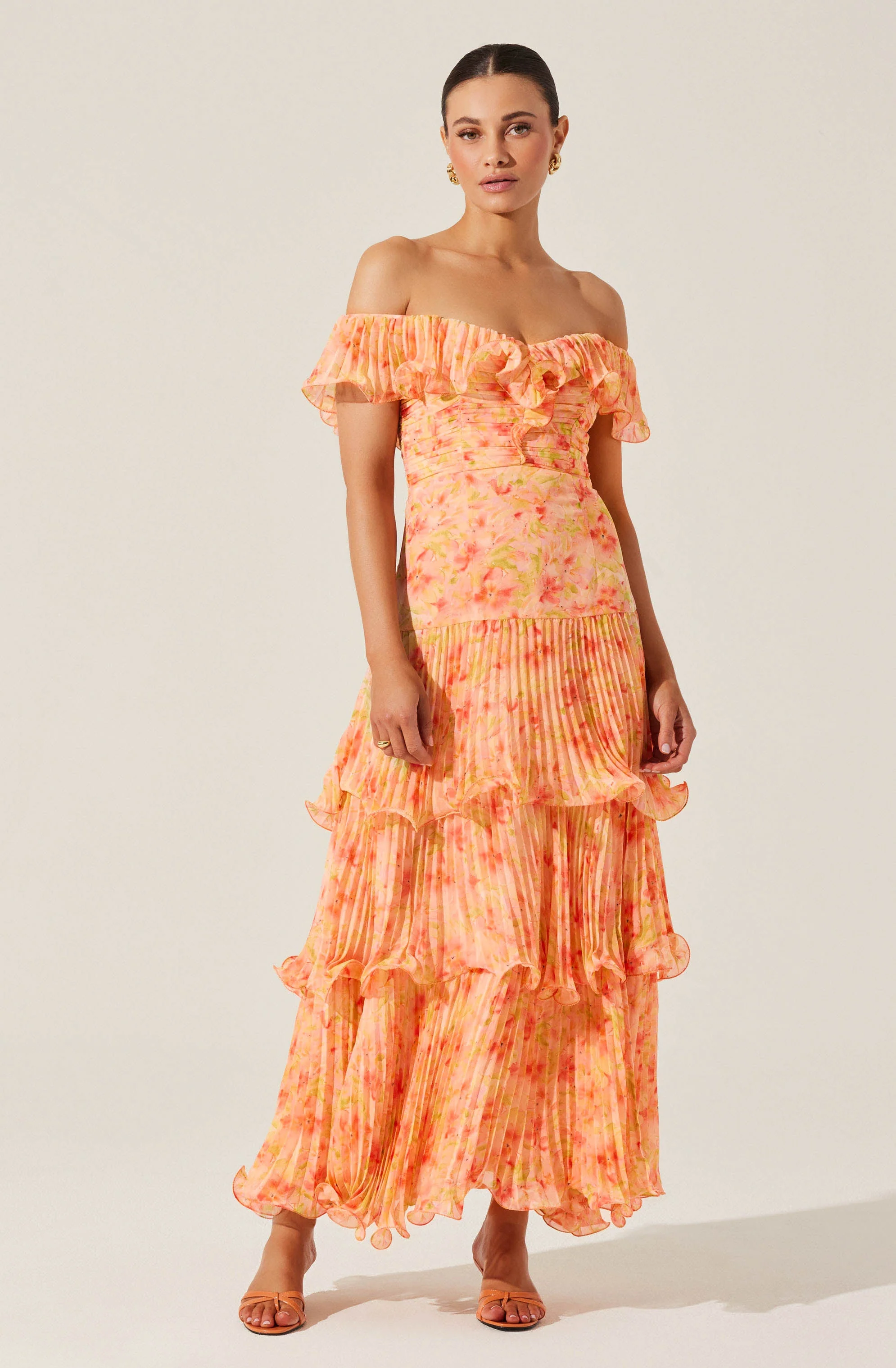 Wilder Pleated Floral Maxi Dress