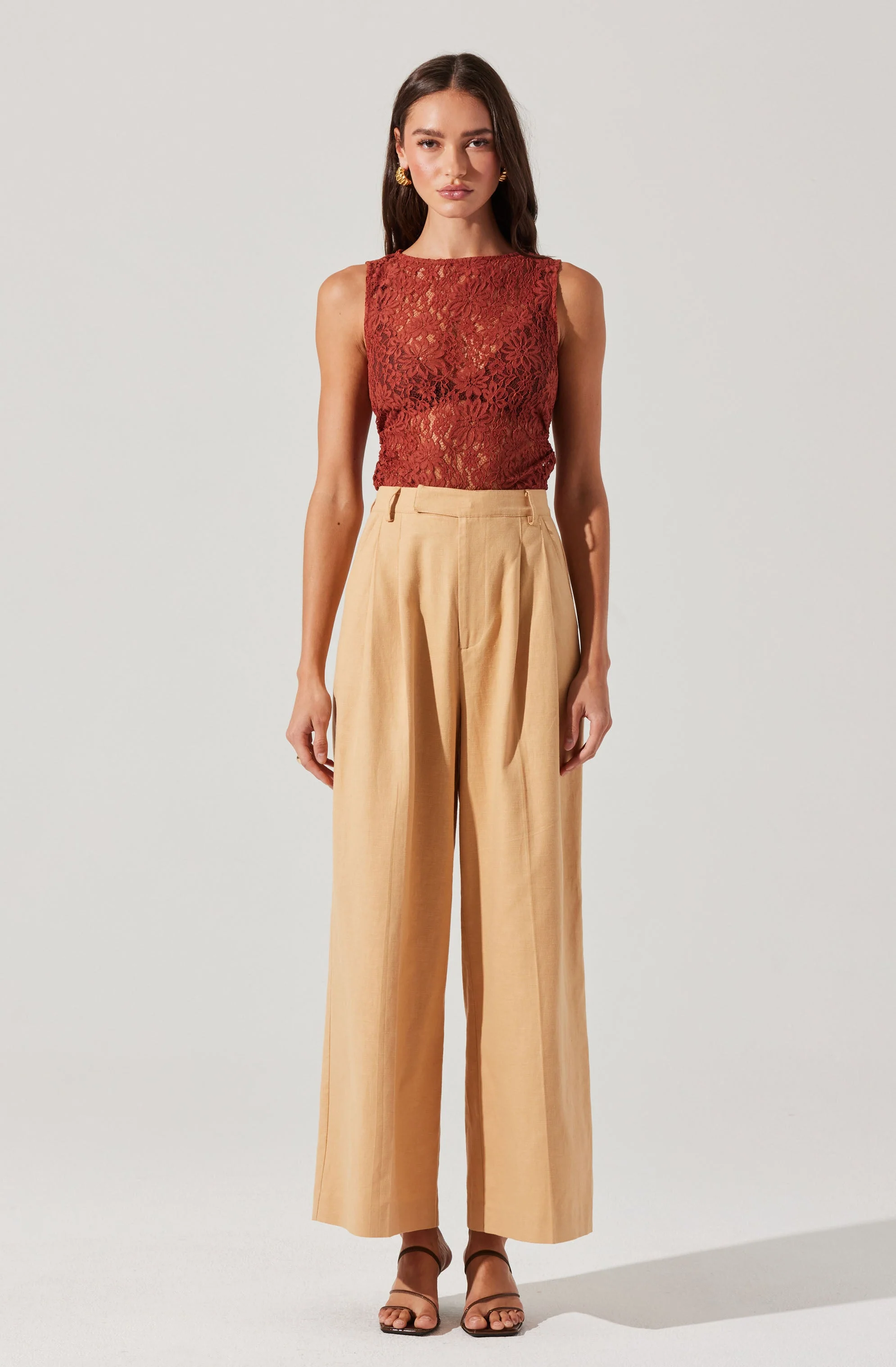 Kairi Lace High Neck Top