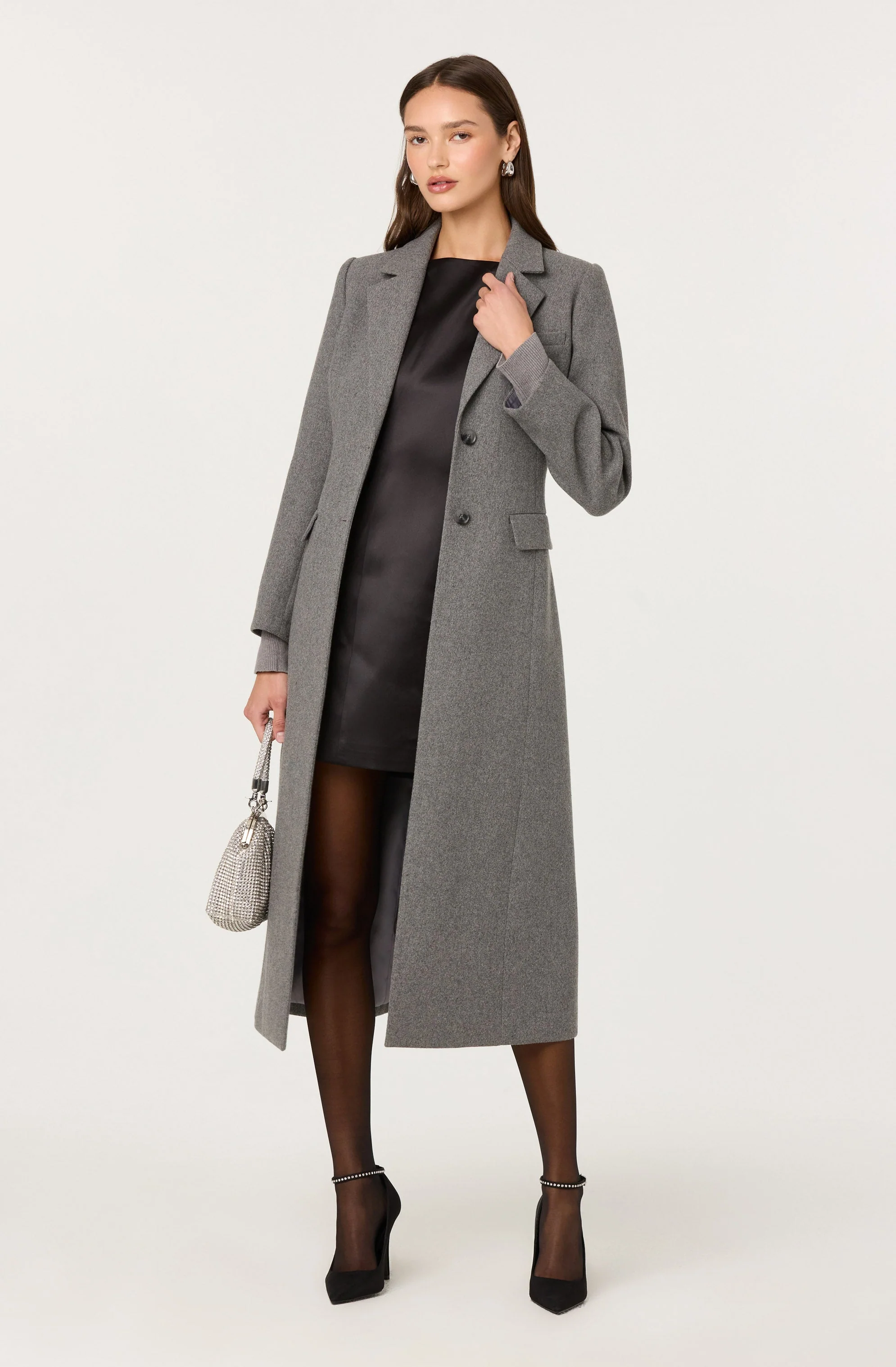 Melisse Wool Blend Longline Coat