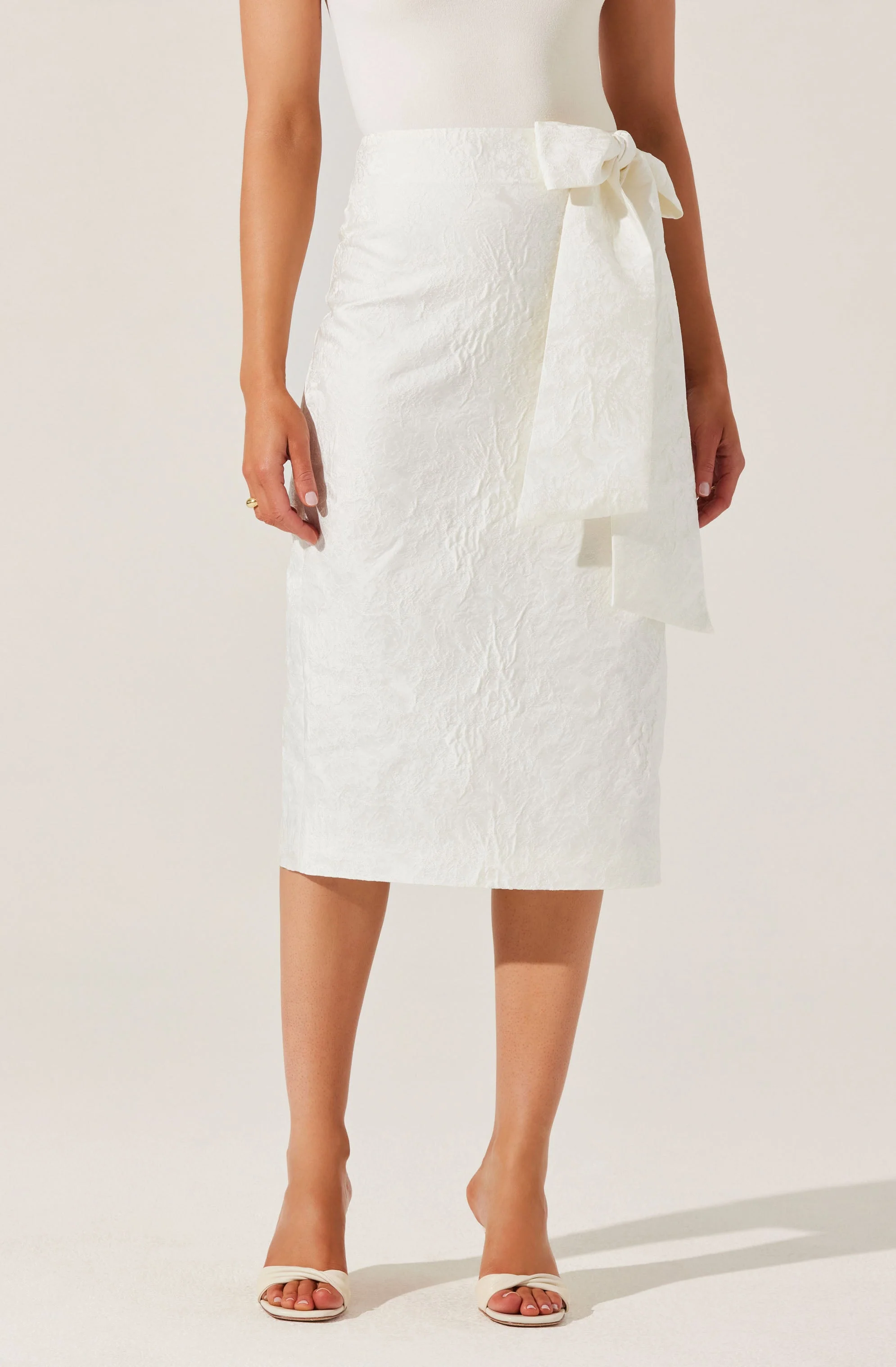 Jazmine Floral Jacquard Midi Skirt