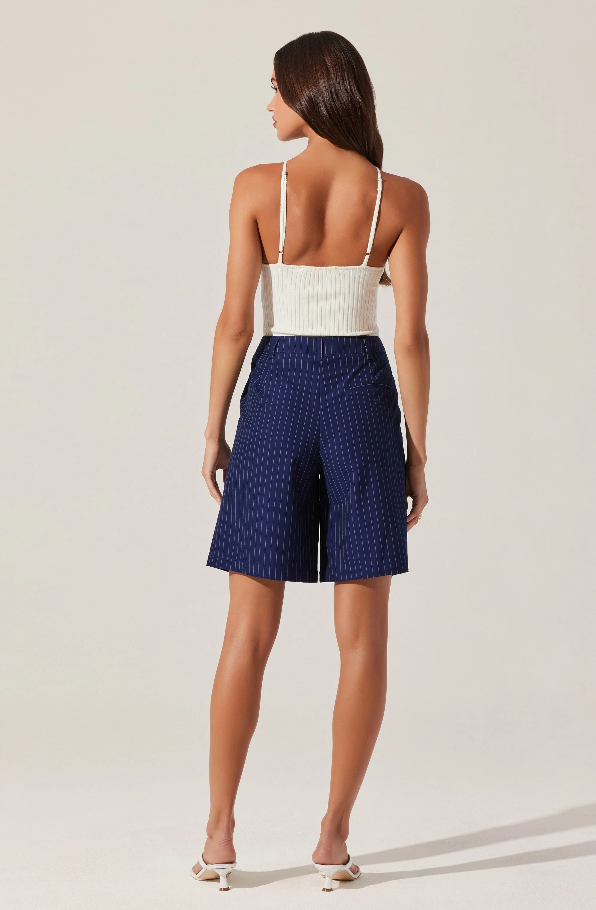 Tailored Pinstripe Bermuda Shorts
