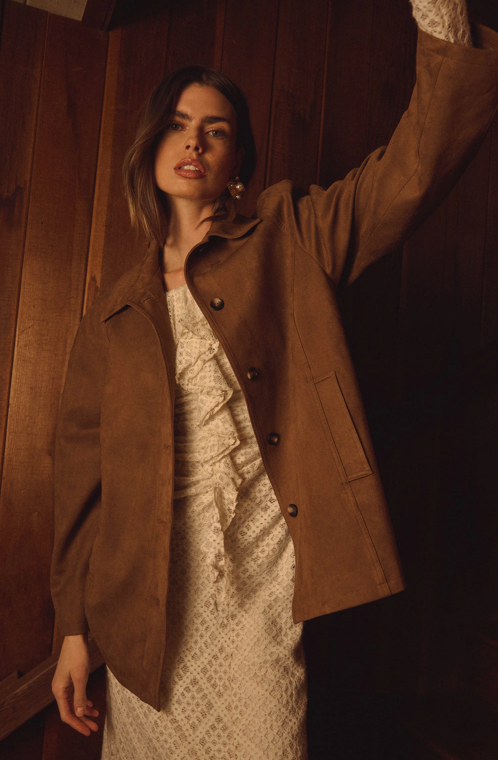 Presleigh Faux Suede Jacket