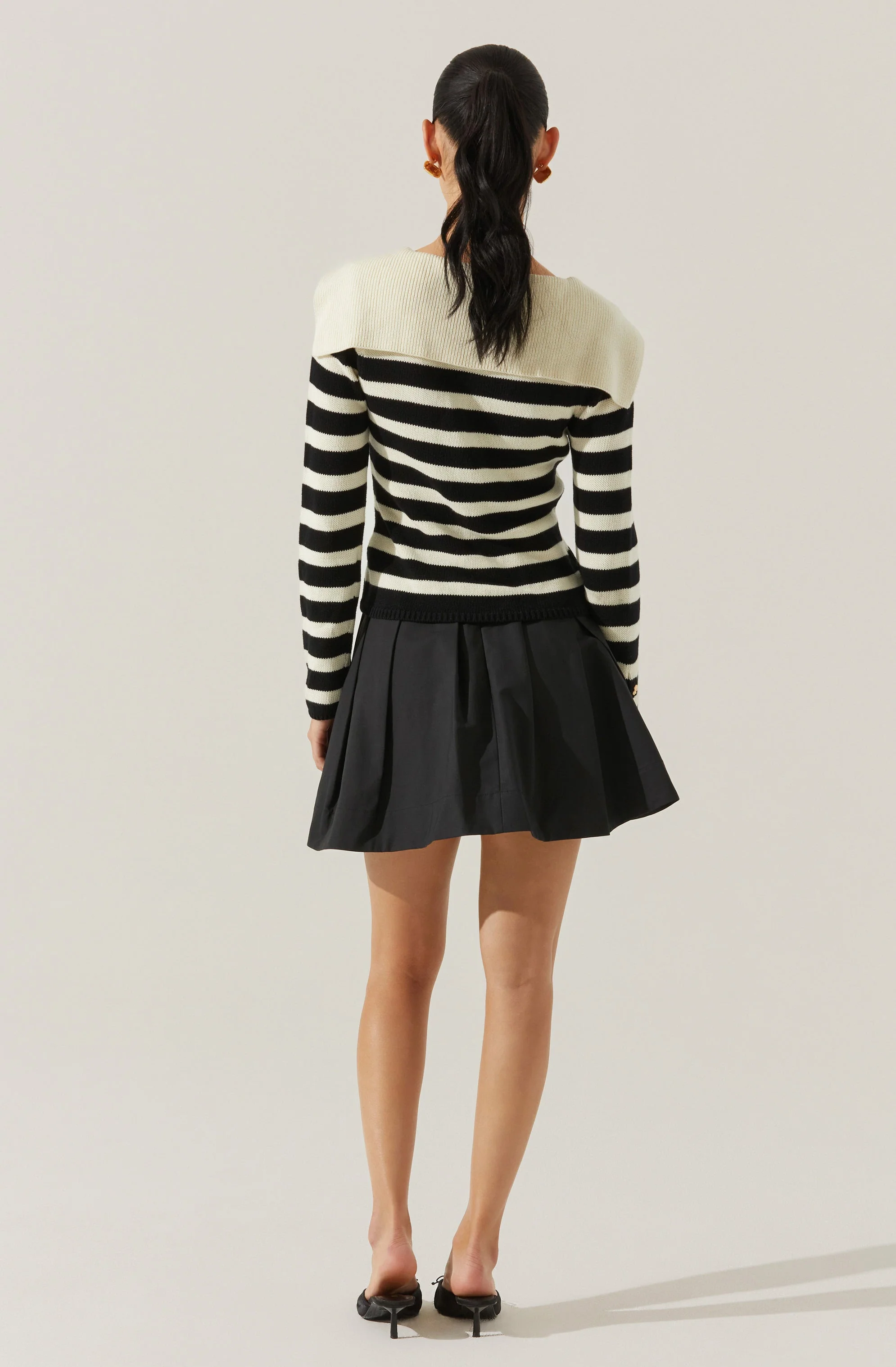 Analissa Stripe Sailor Collar Cardigan