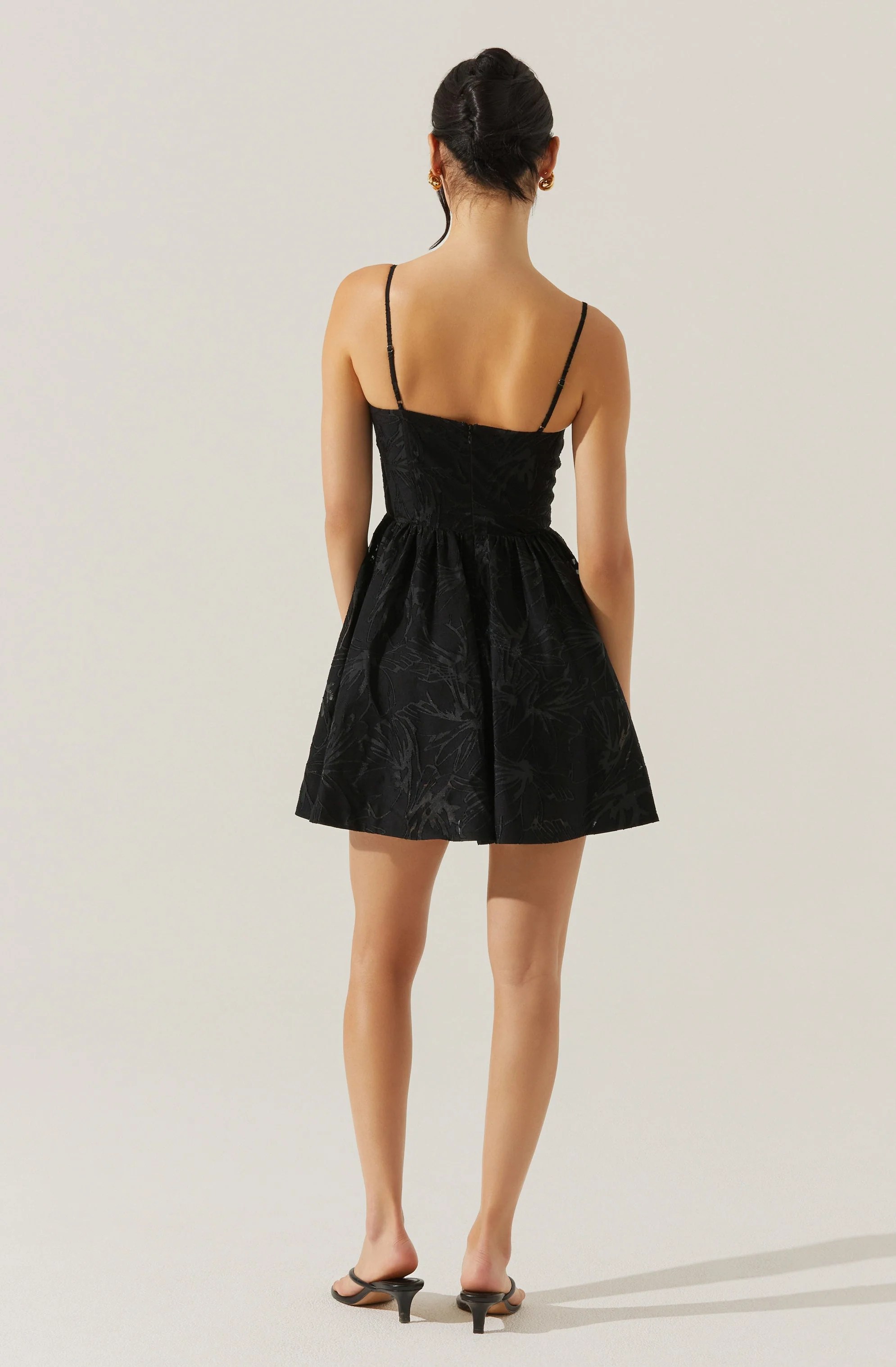 Linelly Jacquard Bustier Skater Dress