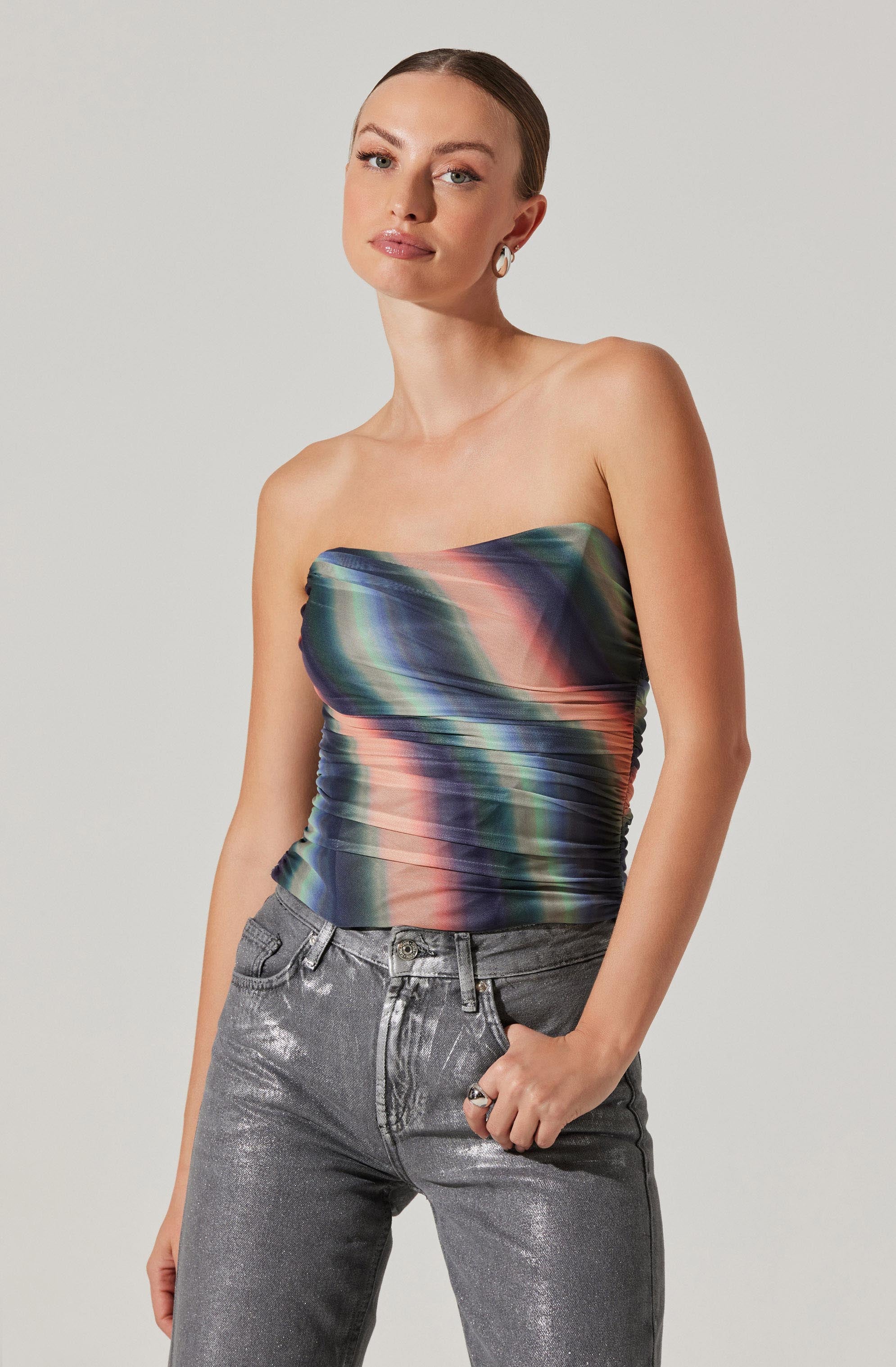Akila Mesh Tube Top