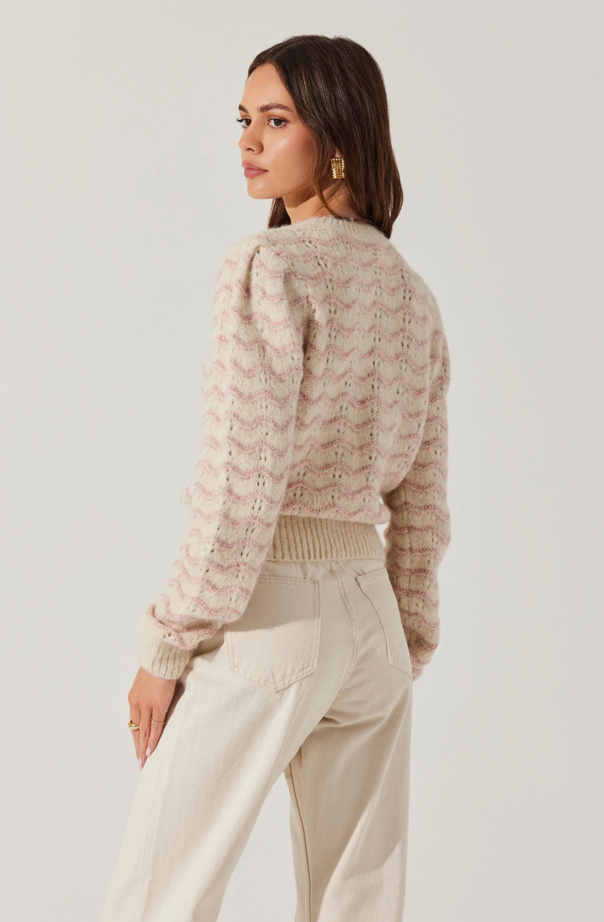 Jaylani Striped Pointelle Sweater