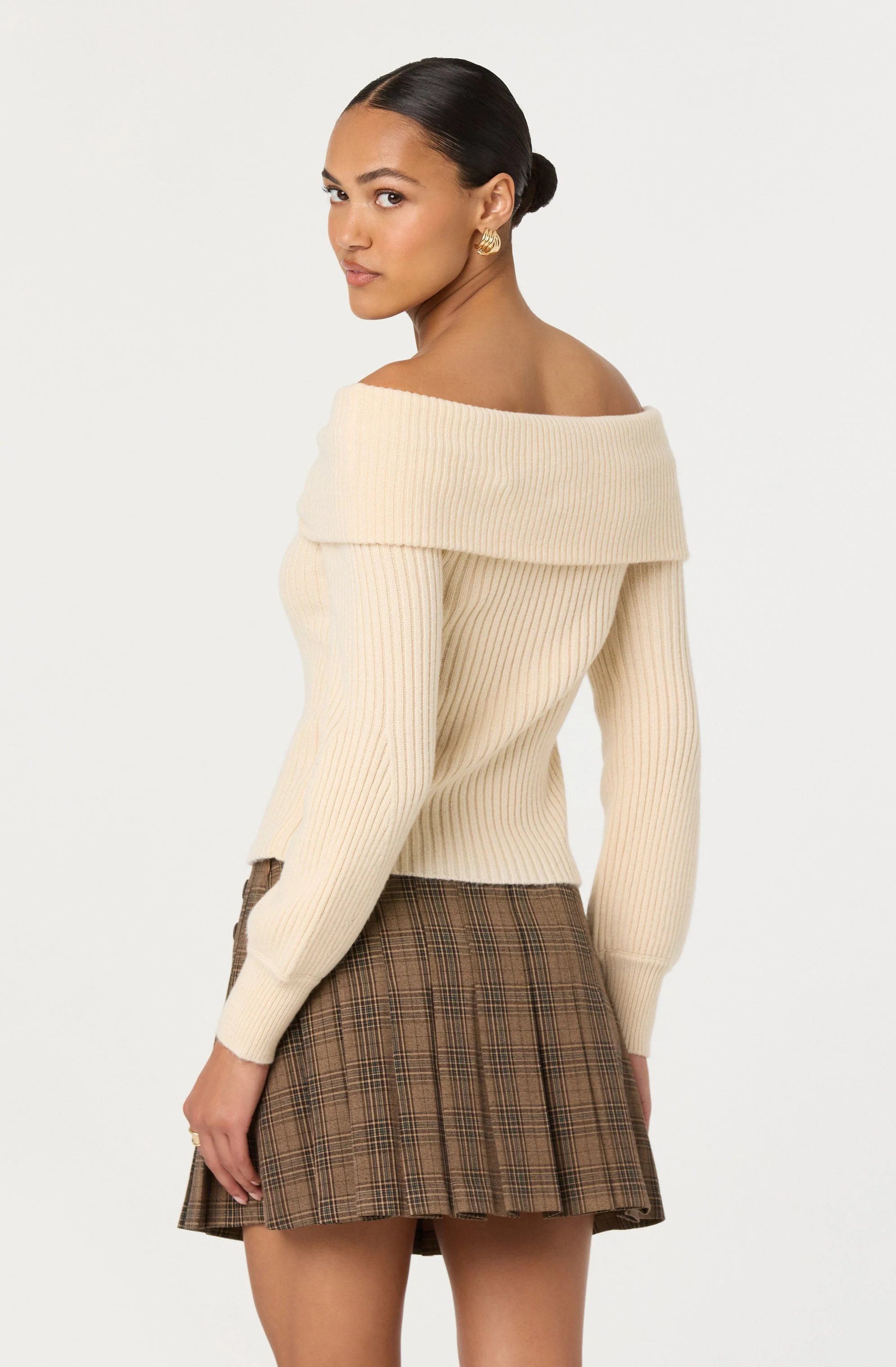 Tilde Twist Off Shoulder Sweater