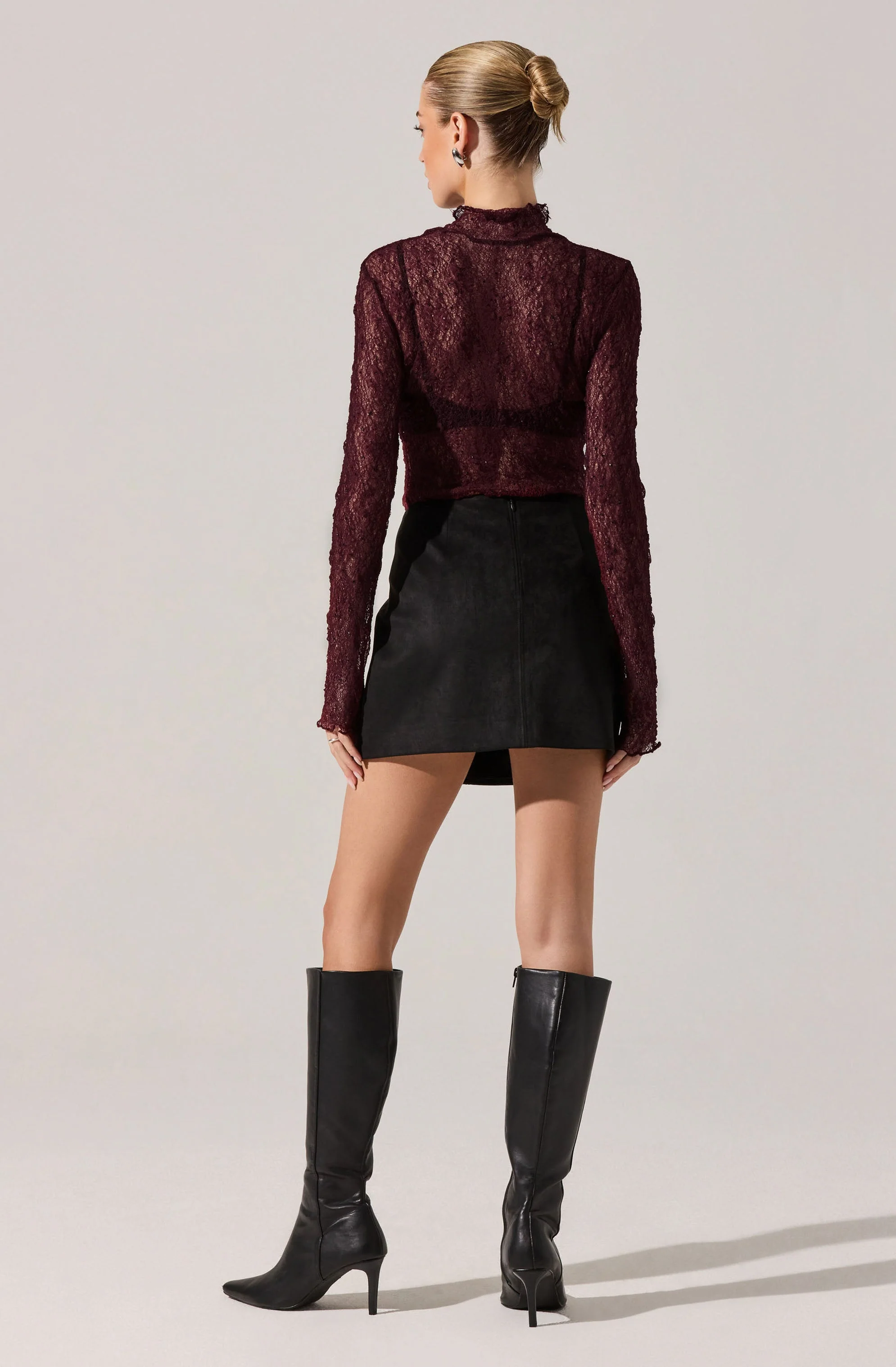 Kyra Rhinestone Lace Top