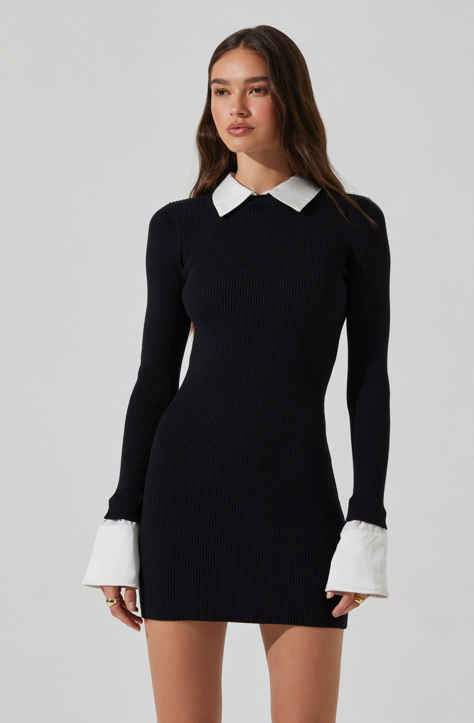 Alexia Mixed Media Mini Dress