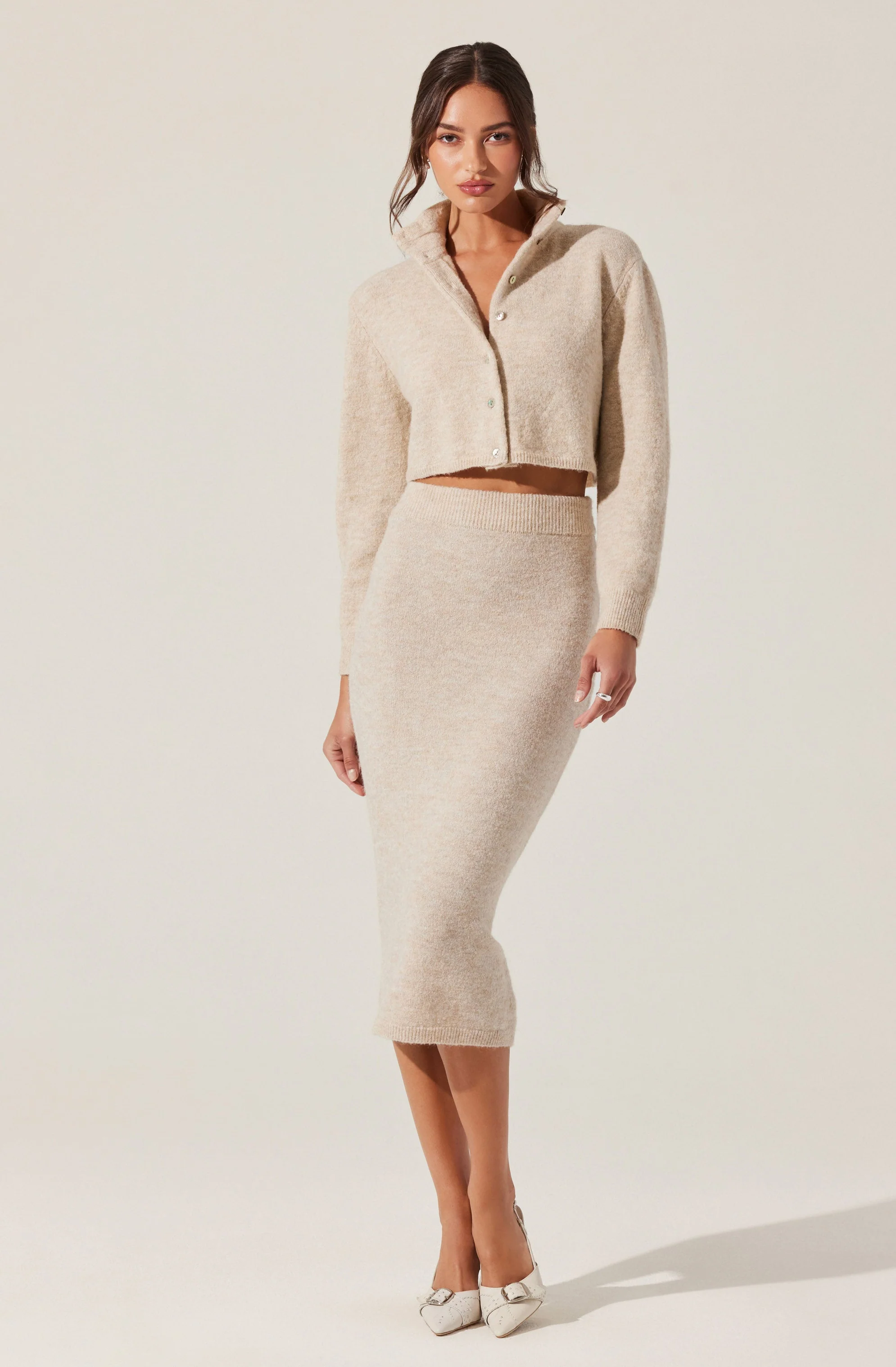 Karsyn Cropped Turtleneck Cardigan