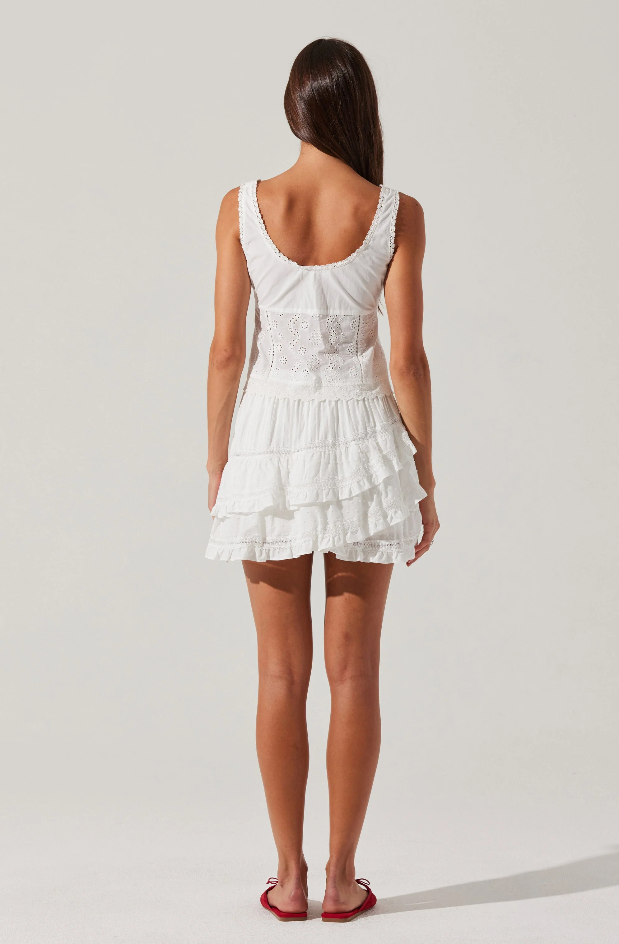 Kensley Eyelet Tie-Front Top