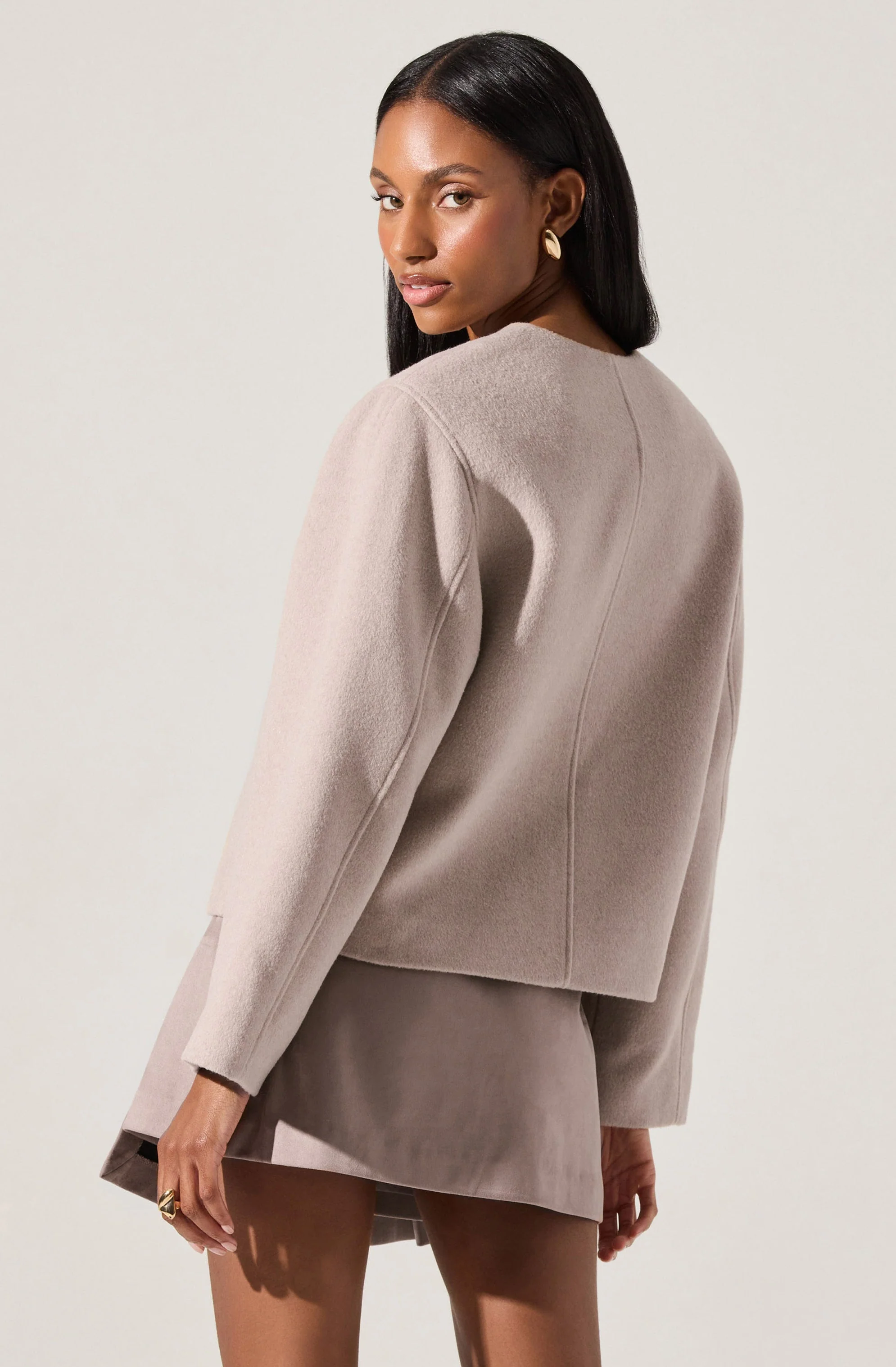 Jennah Wool-Blend Wrap Jacket