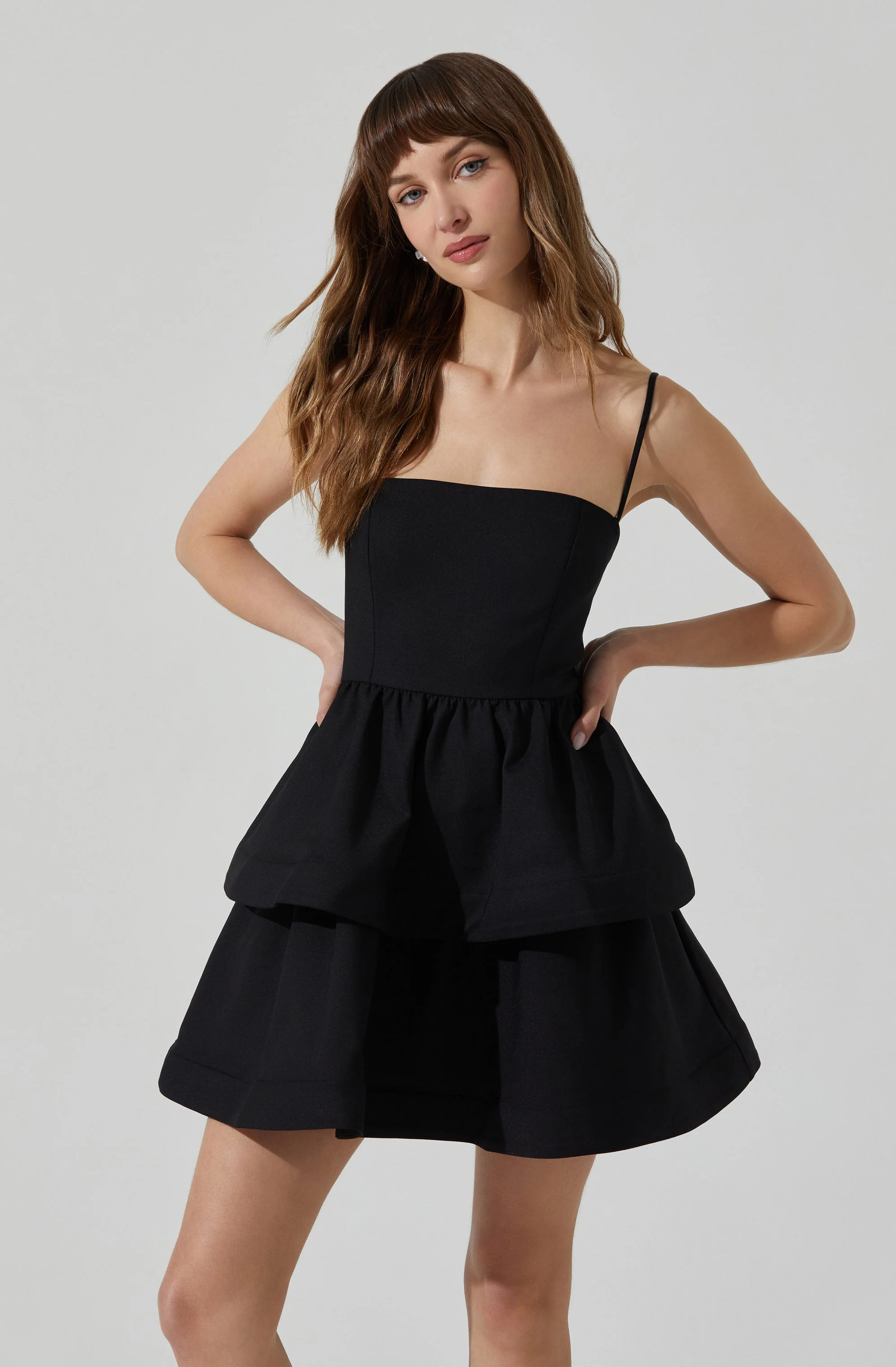 Leola Tiered Skater Mini Dress
